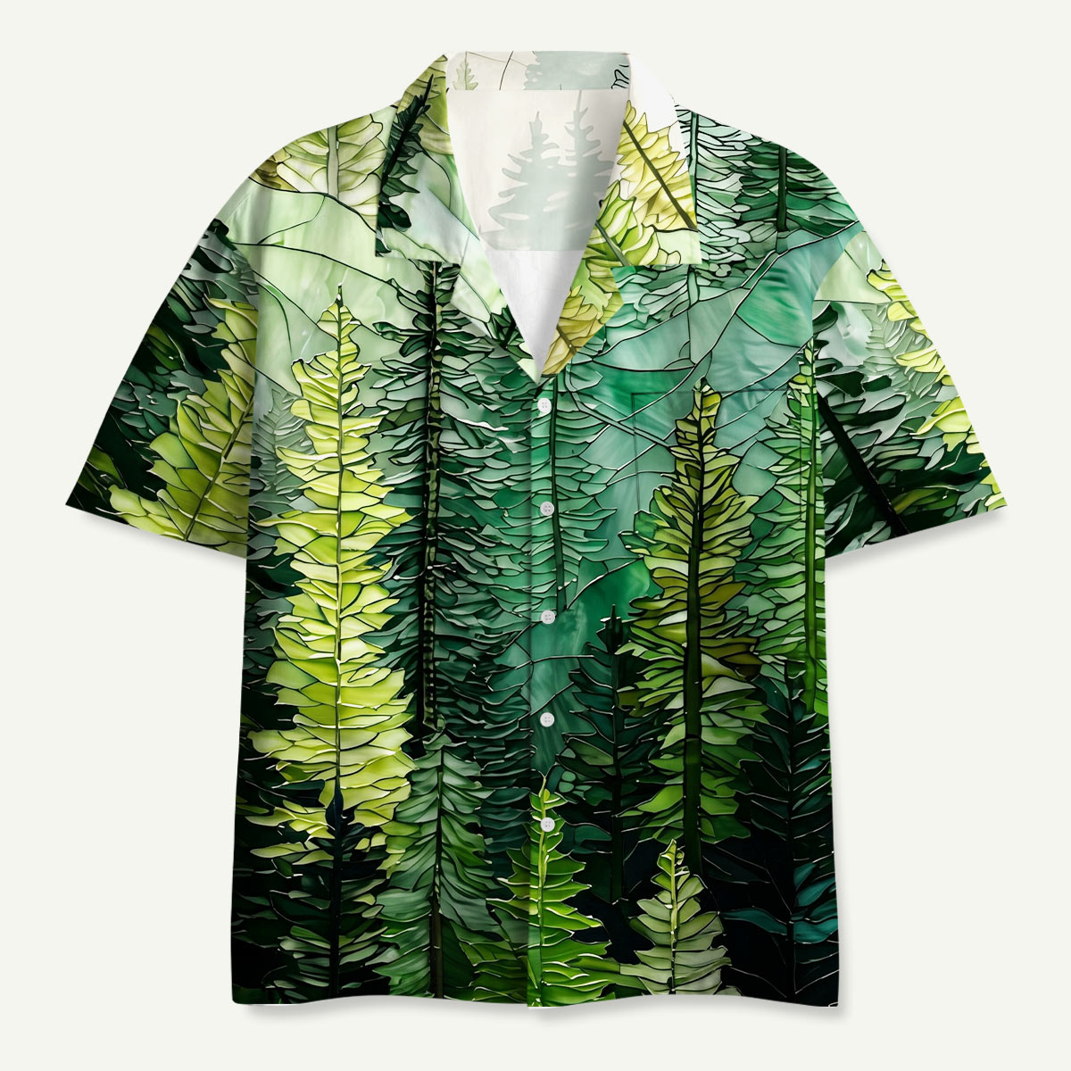 Pine Trees and Mountain Haze Hawaii Button Up Pocket Shirt