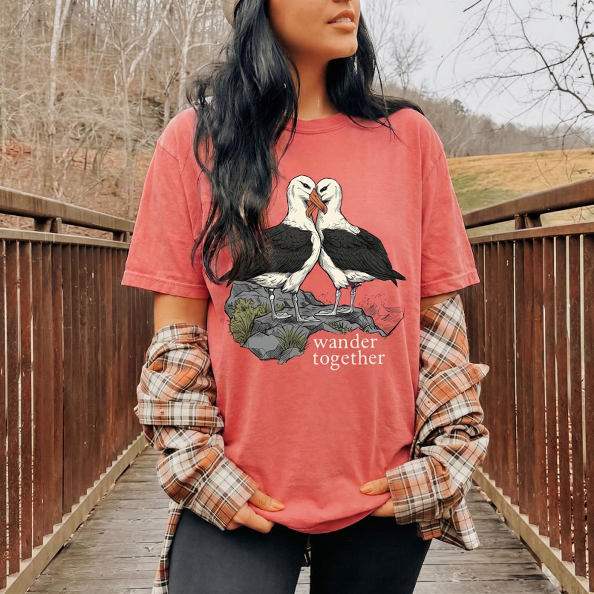 Two Seabirds Wander Together T-Shirt