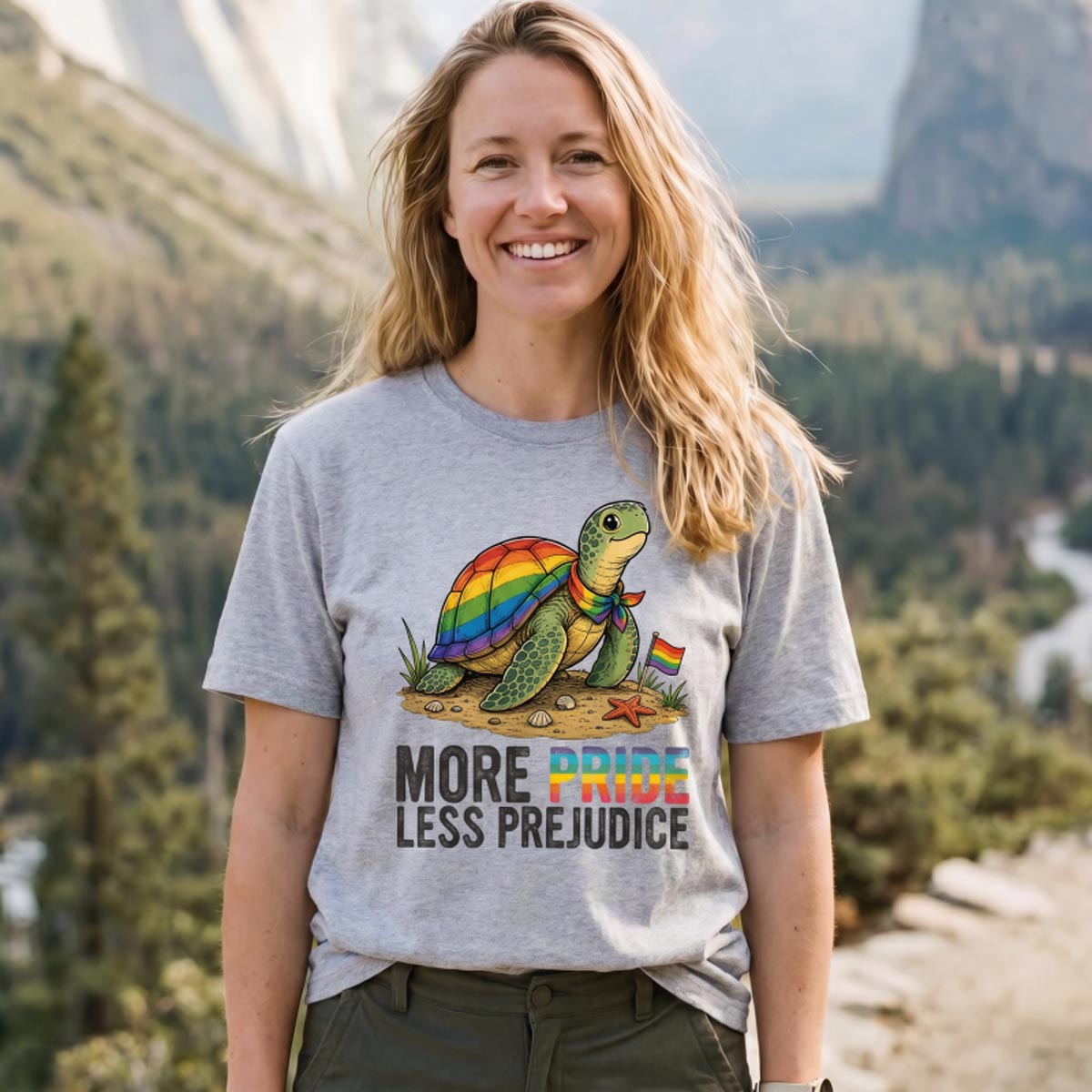 More Pride Less Prejudice Turtle T-Shirt