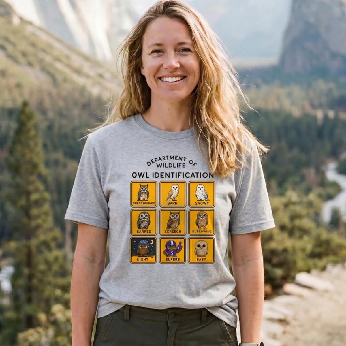 Department of Wildlife Owl Identification T-Shirt