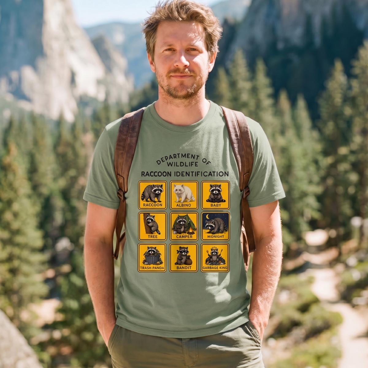 Department of Wildlife Raccoon Identification T-Shirt