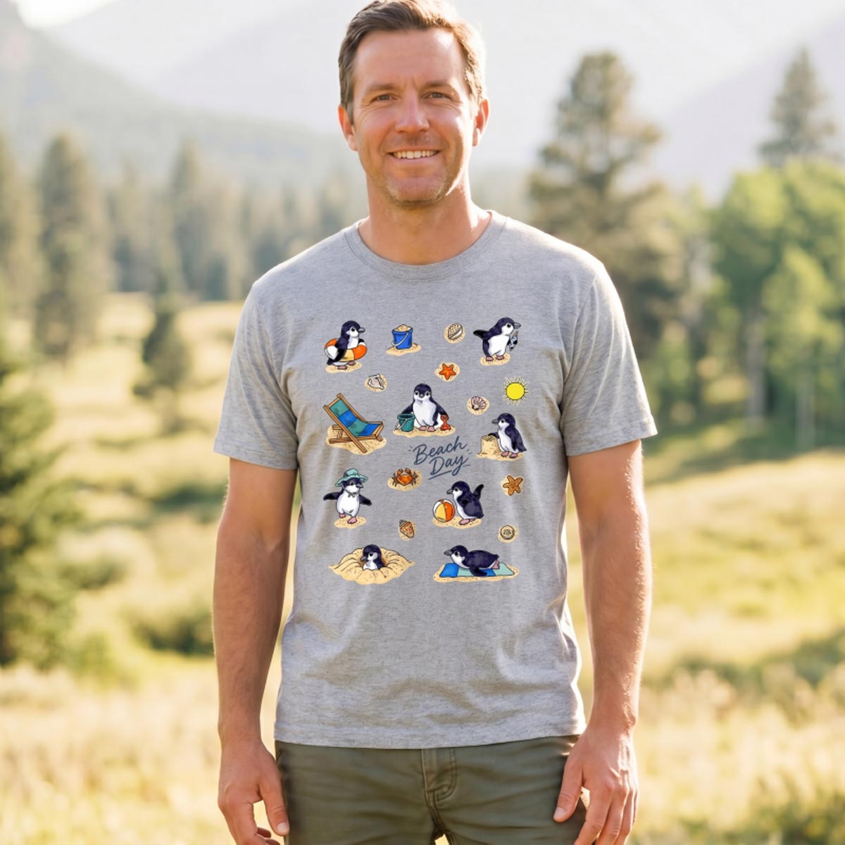 Penguin Beach Day T-Shirt
