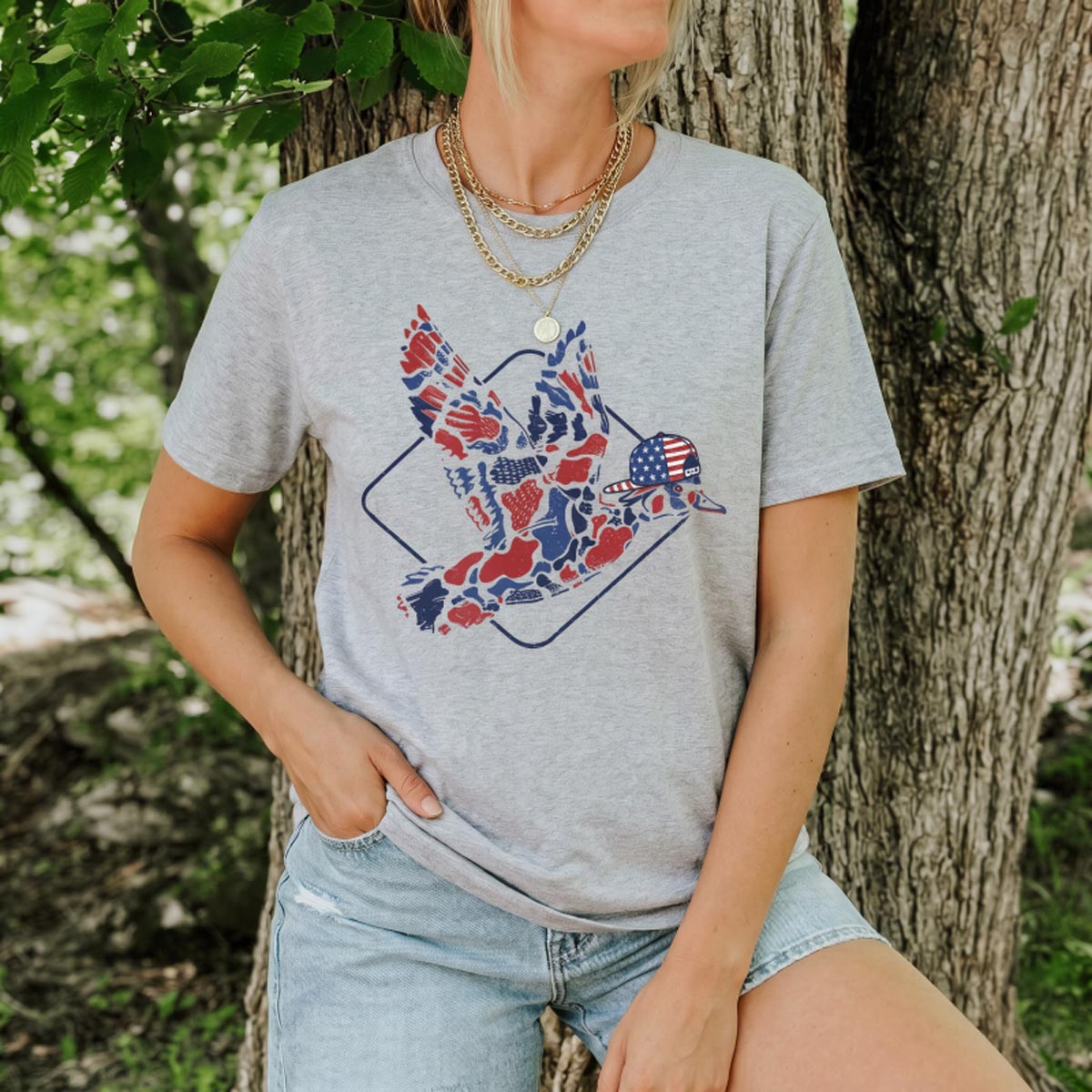 Patriotic Duck T‑Shirt