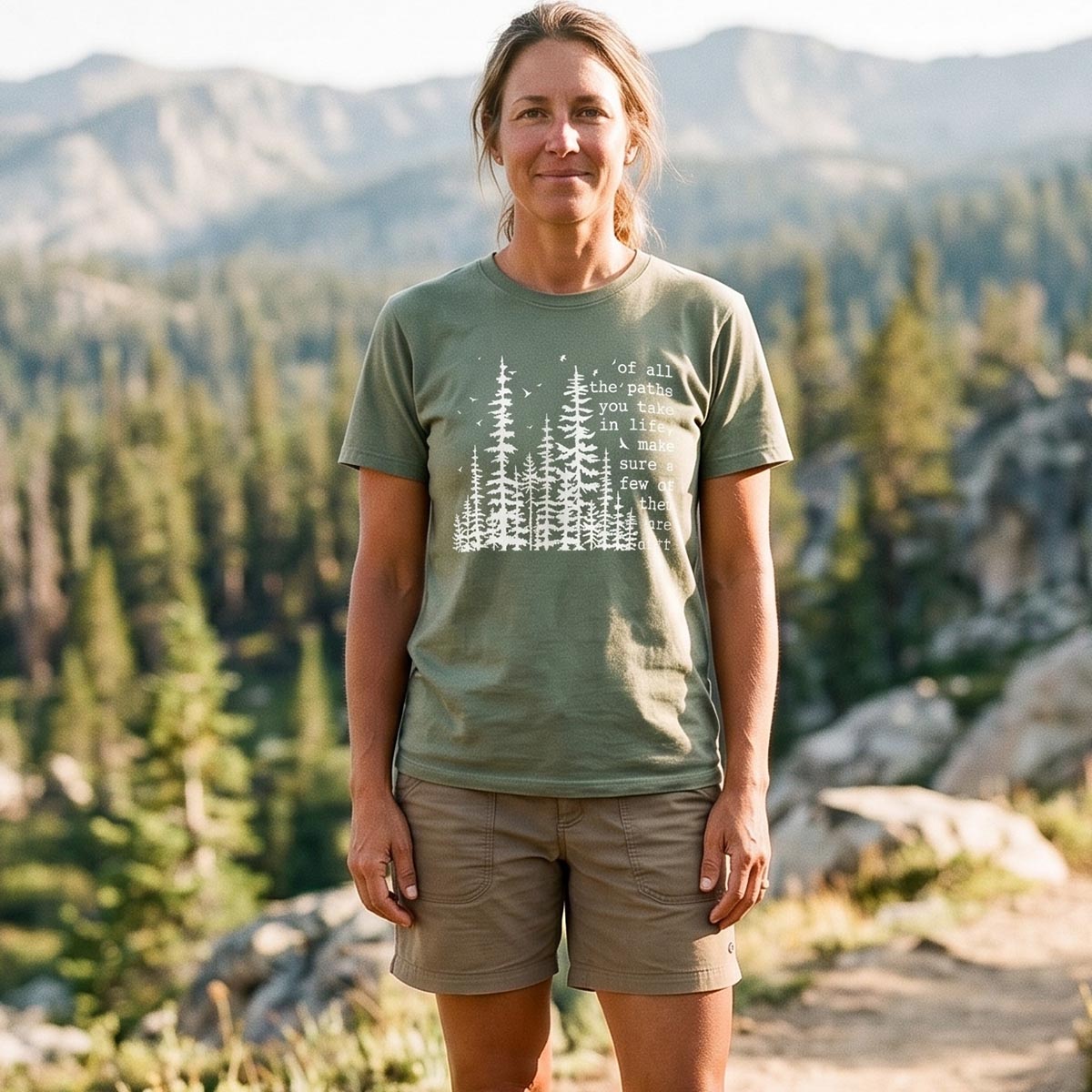 Of All the Paths You Take in Life Forest T-Shirt