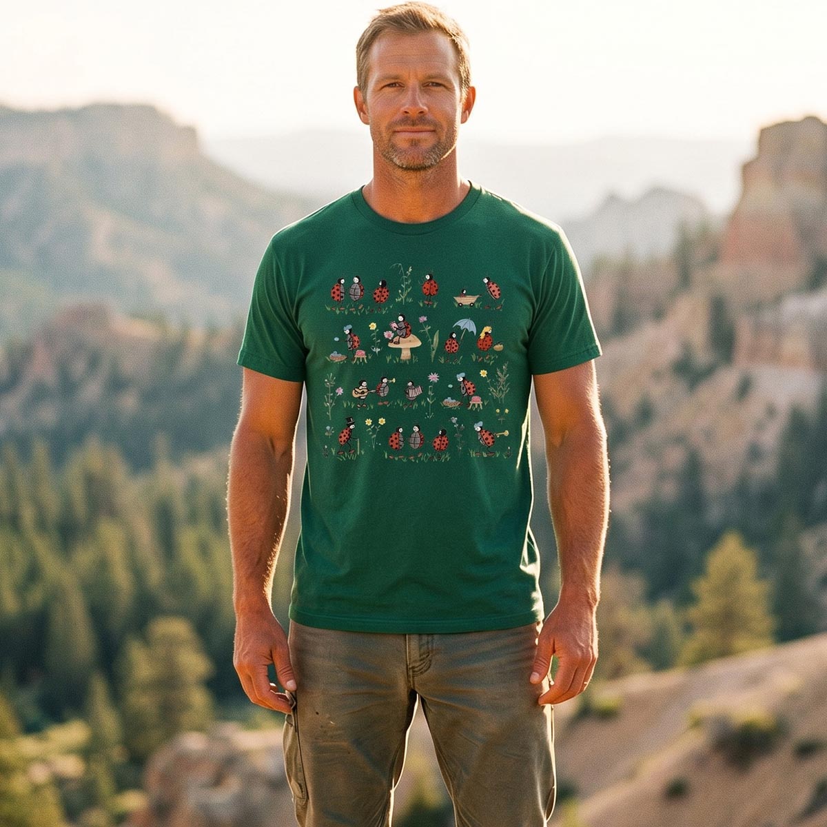 Ladybug and Flower Tee