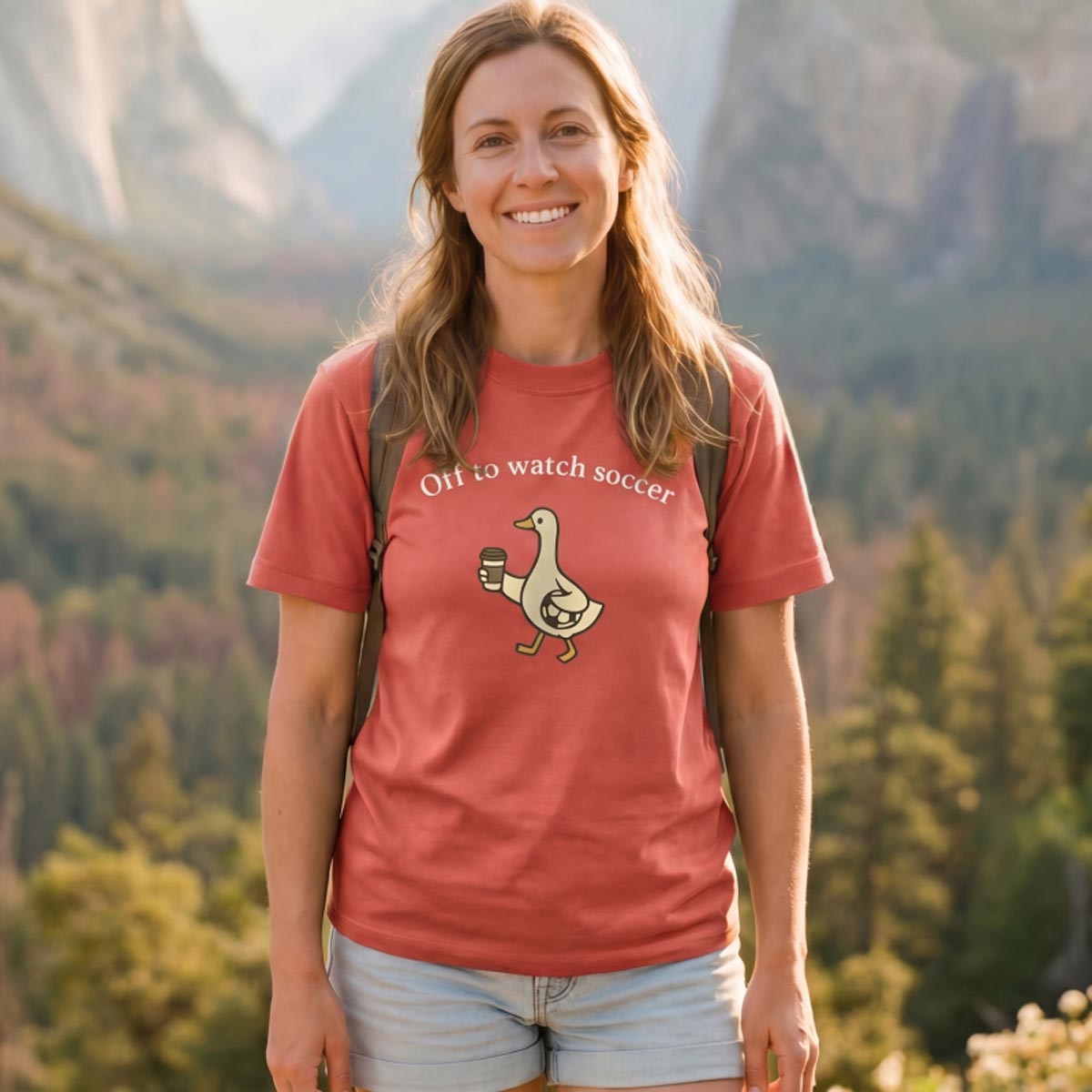 Funny Duck Soccer T‑Shirt