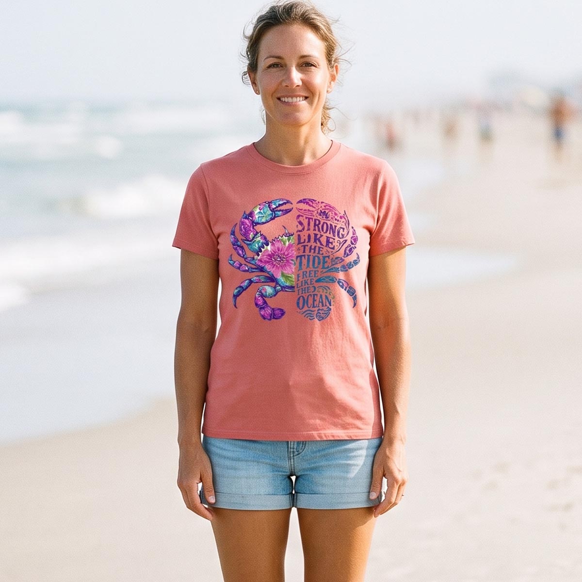 Strong Like the Tide Crab Ocean T-Shirt