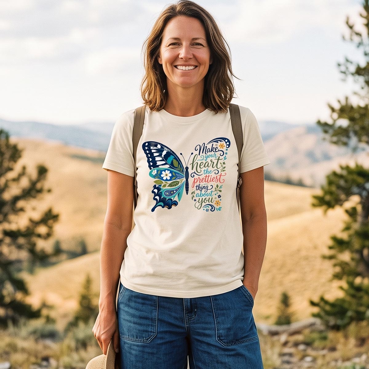 Inspirational Butterfly Nature Quote T-Shirt