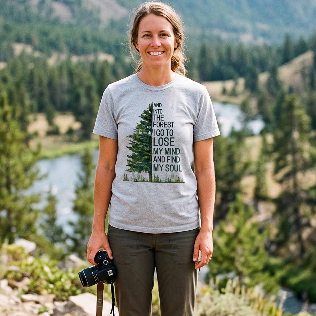 Tree Outdoor Hiking Adventure Forest Nature T-Shirt