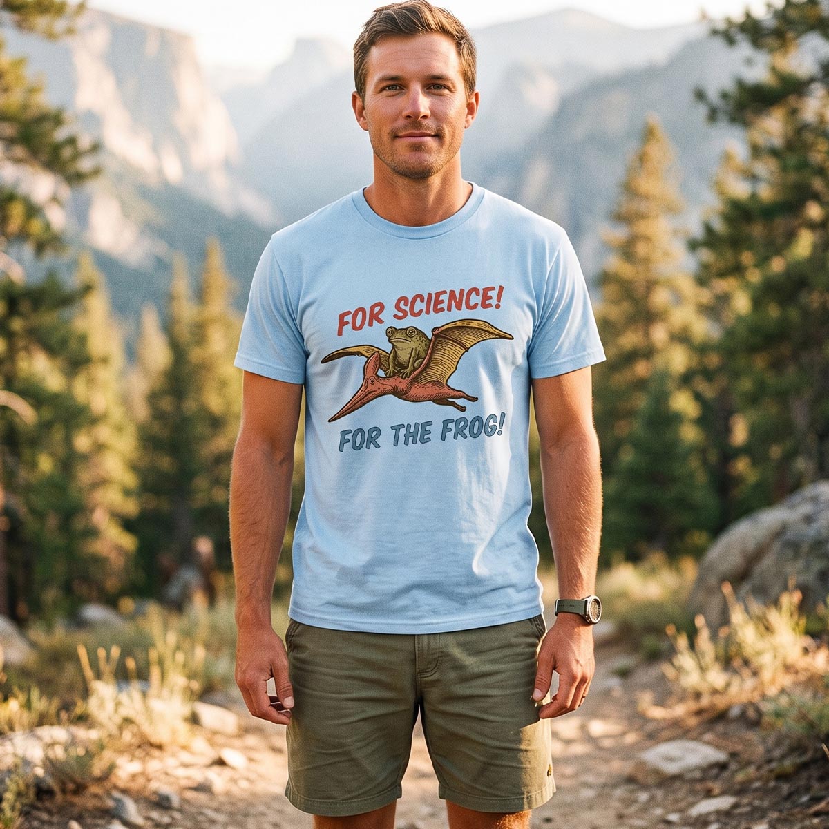 For Science Frog Riding Pterosaur T-Shirt