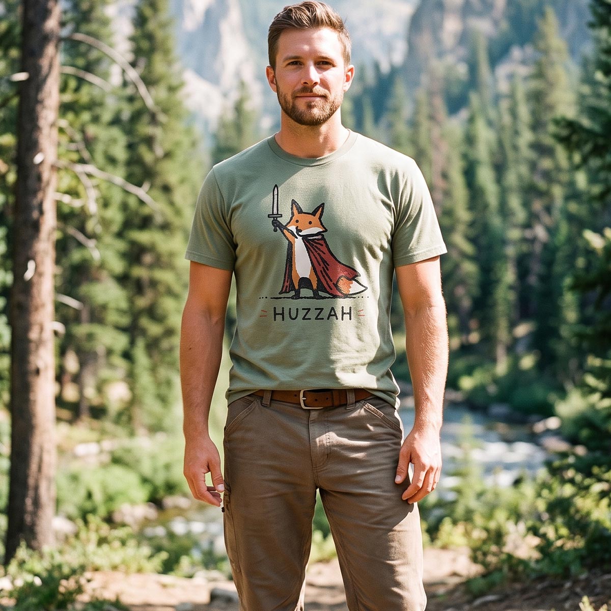 Huzzah Fox Knight T-Shirt