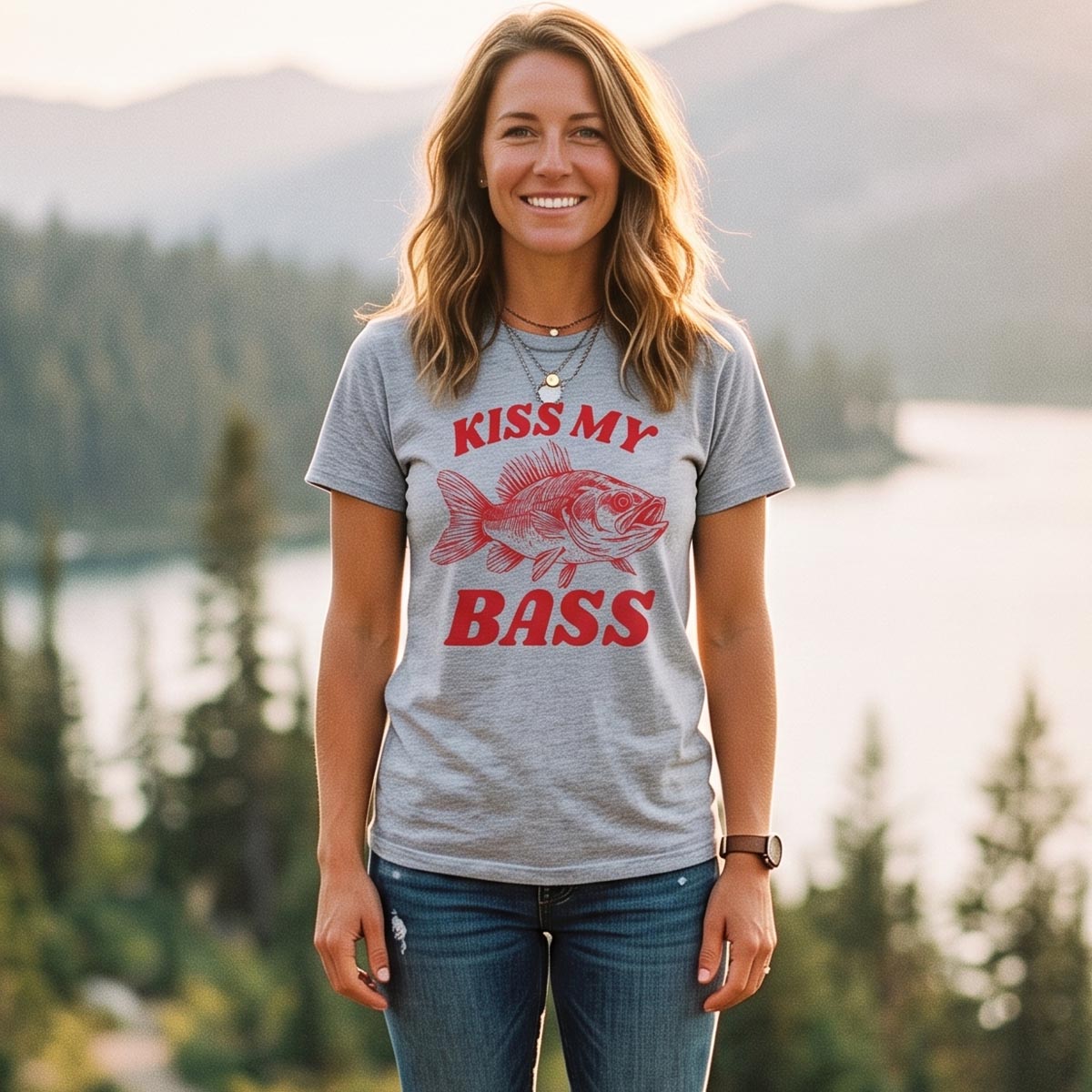 Kiss My Bass Fishing T-Shirt