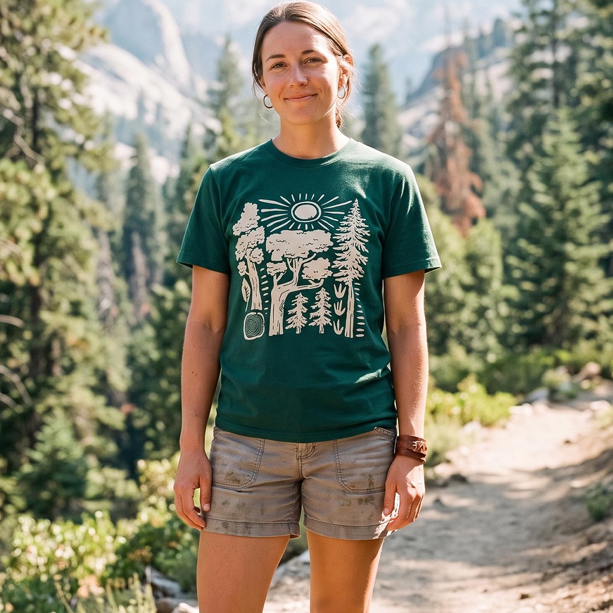 Minimalist Forest Sunrise T-Shirt