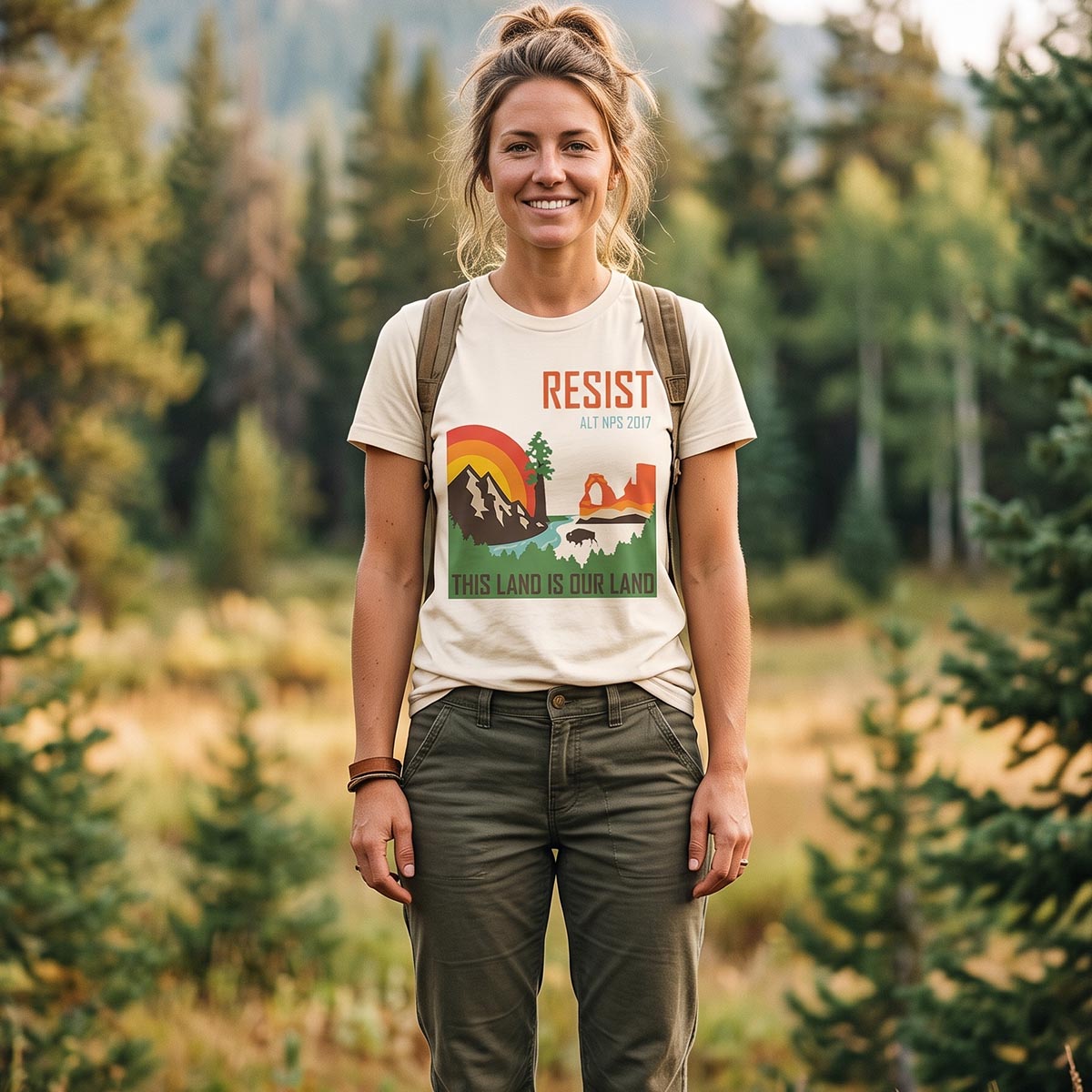 Retro Wilderness Landscape Mountain Adventure T-Shirt