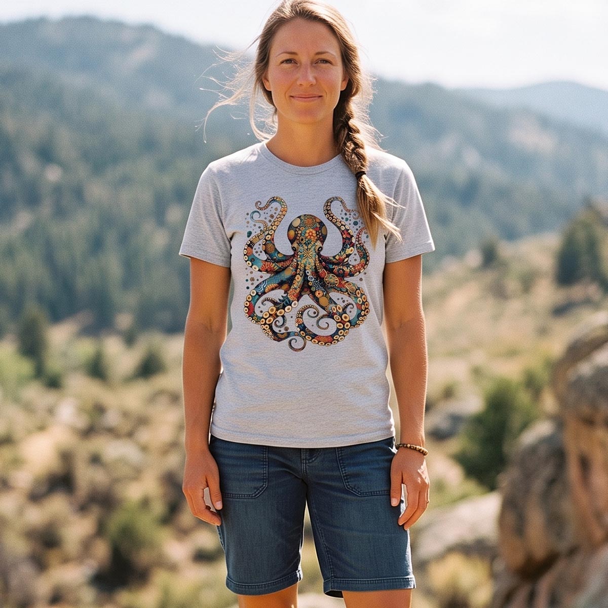 Ocean Octopus Artistic T-Shirt