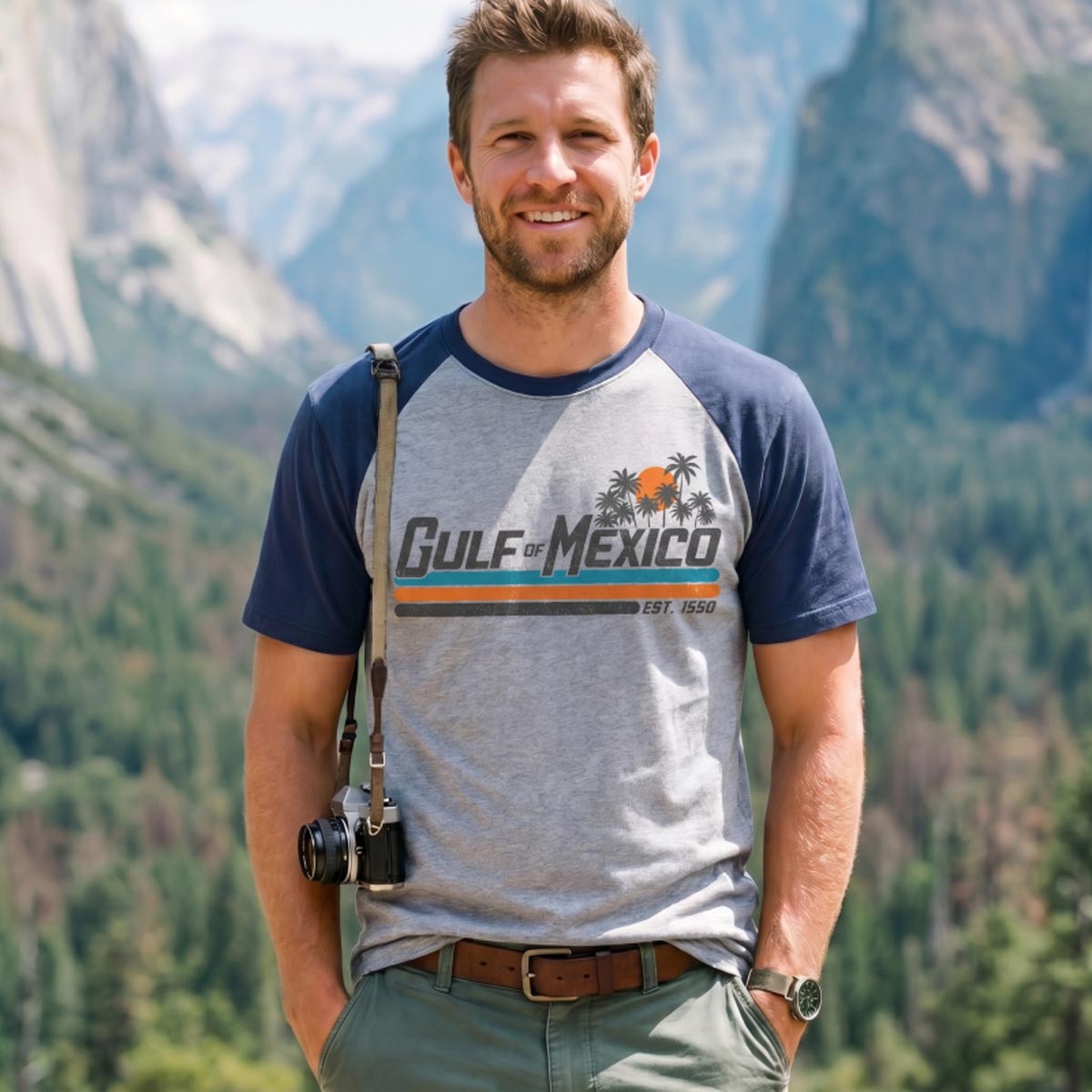 Gulf of Mexico Retro Stripe Raglan T-Shirt