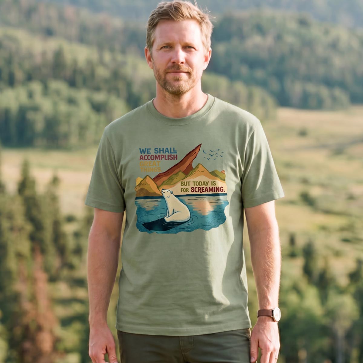Funny Polar Bear Quote T‑Shirt