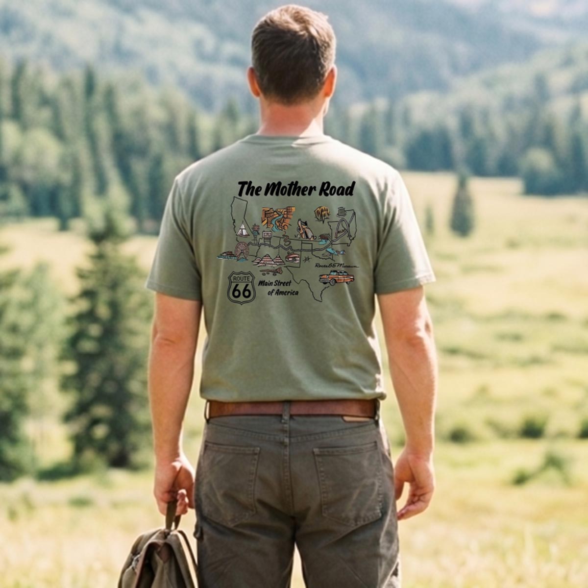 Route 66 Map T-Shirt