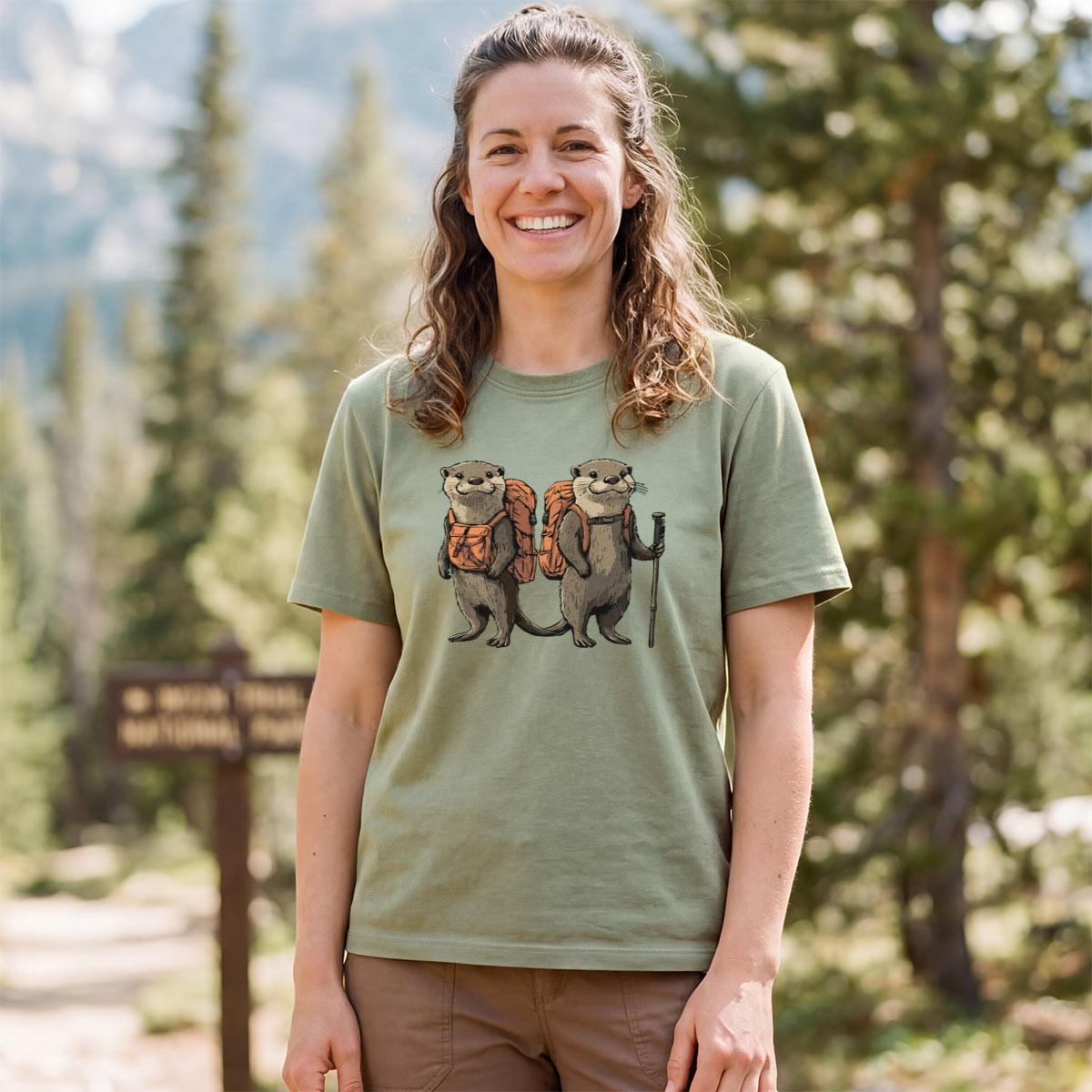 Otter Buddies Backpacker T-Shirt