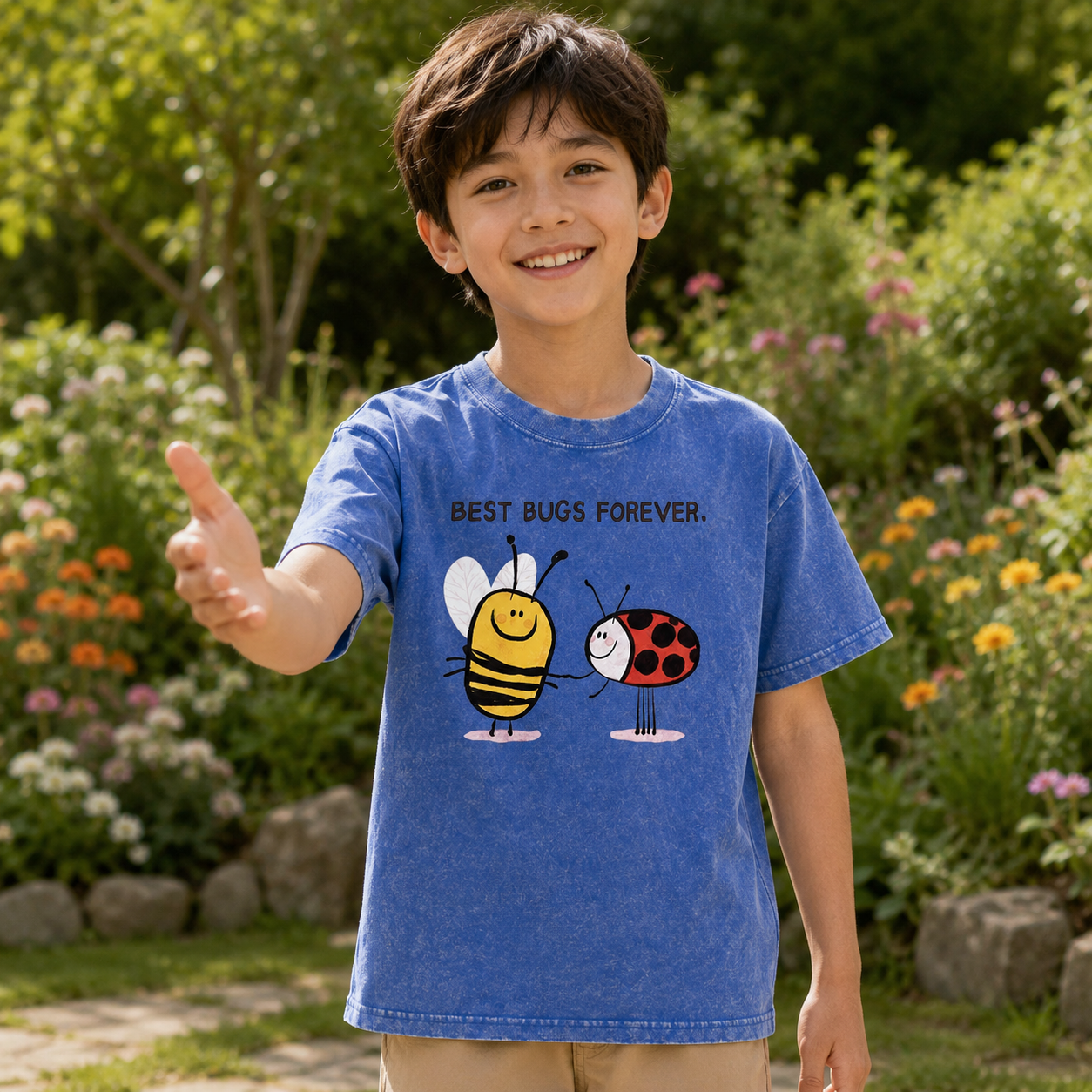 MDWTMMNA26081420 Kids Washed T-Shirt