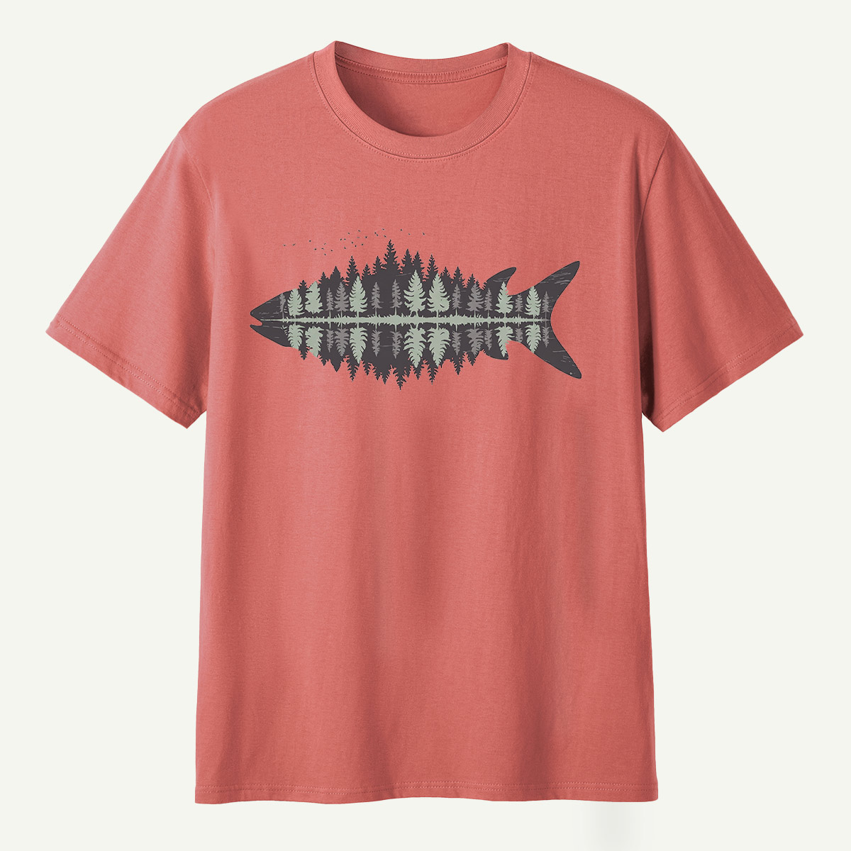 Fish Skeleton Minimalist Anatomy T-Shirt
