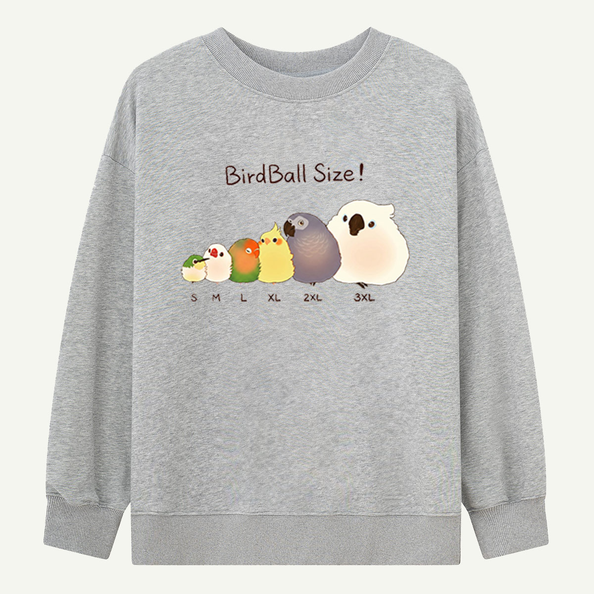 Bird Size Graphic Sweatshirts