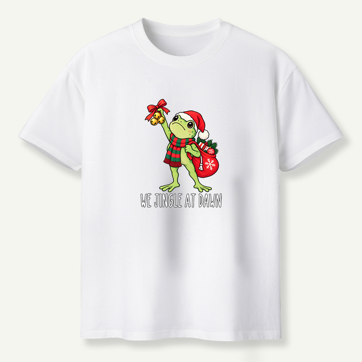 We Jingle At Dawn Christmas Frog T-Shirt