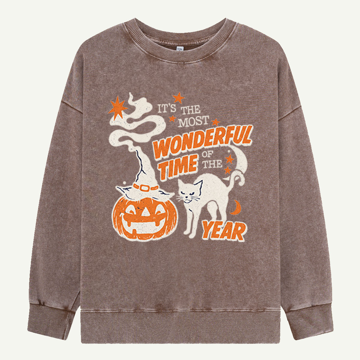 Pumpkin Cat Most Wonderful Washed Sweatshirts