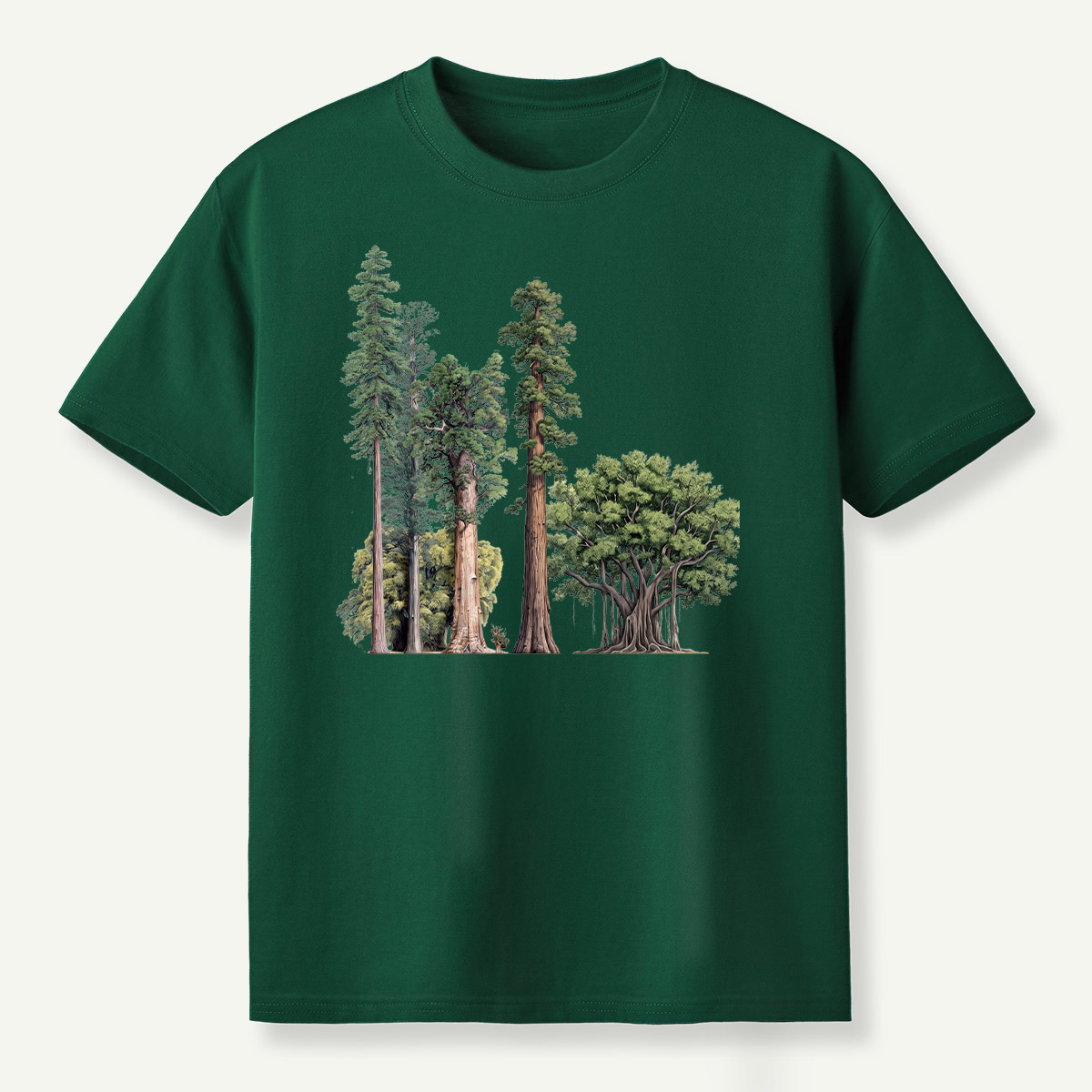 Giant Redwood Forest Botanical Study T-Shirt
