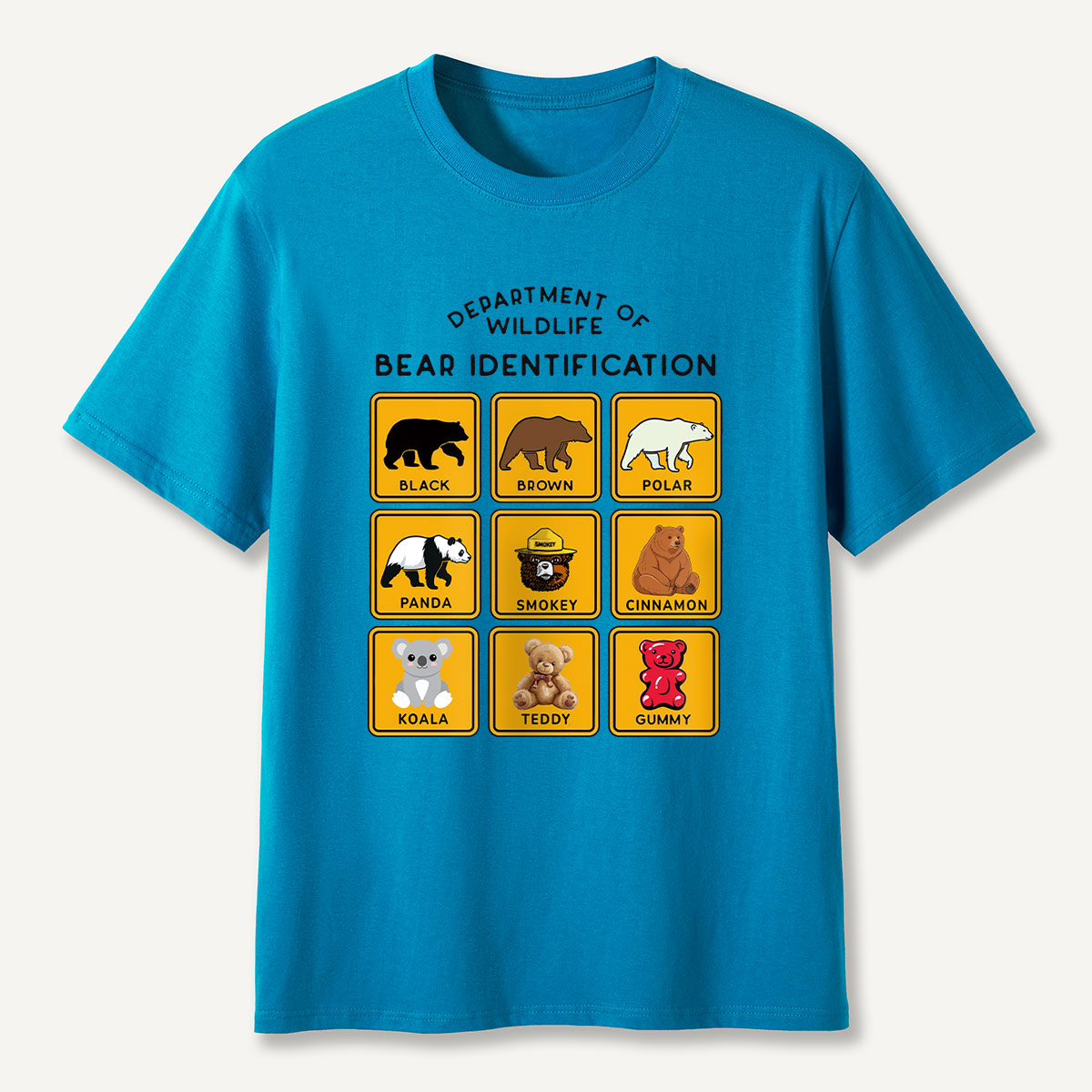 Department of Wildlife Bear Identification Grid T-Shirt