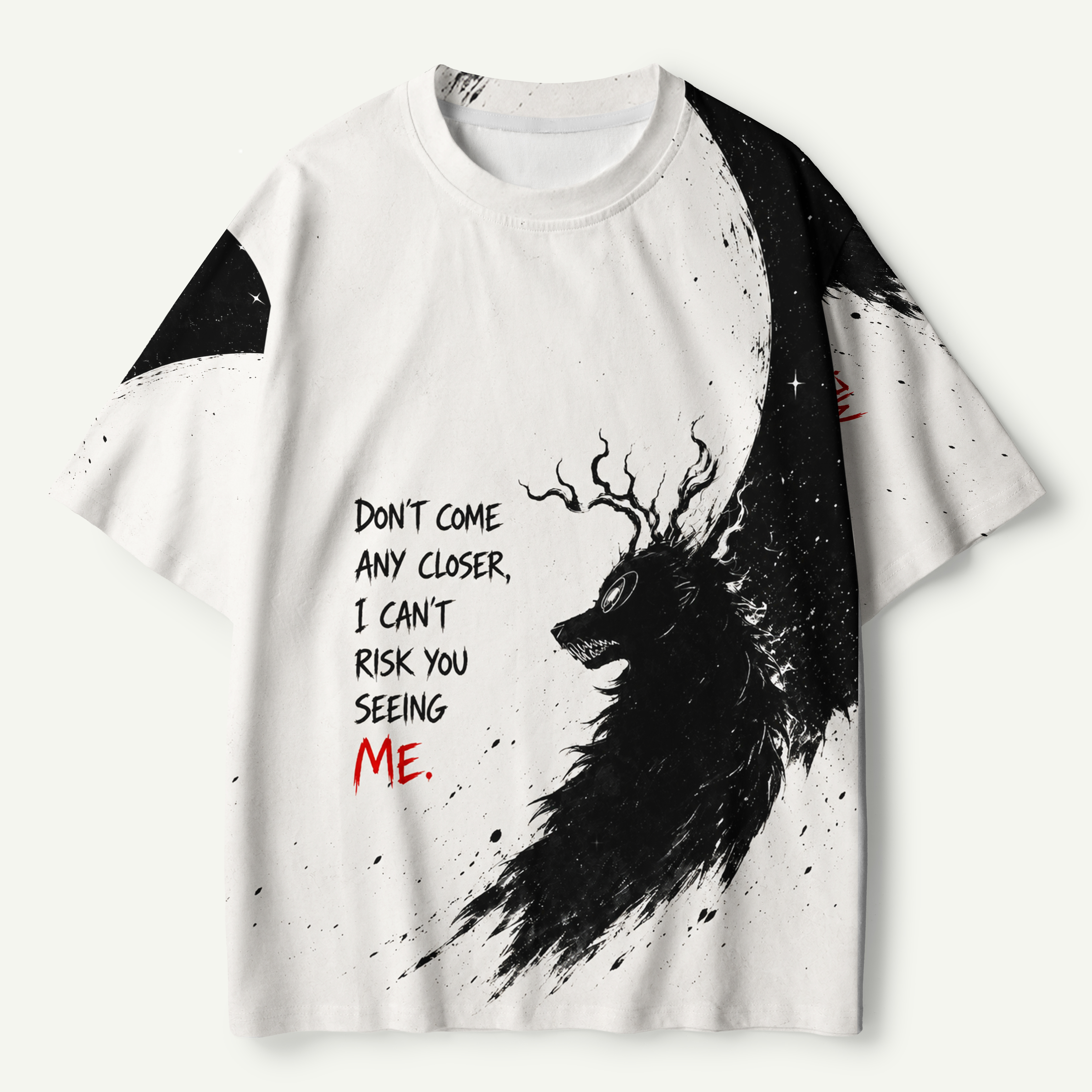 Red Figure In Endless Line Maze Premium Pure Cotton Tee