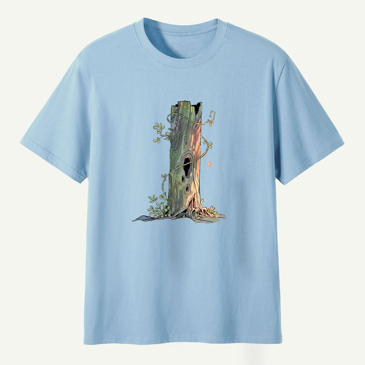 Mossy Hollow Tree Woodland Habitat T-Shirt