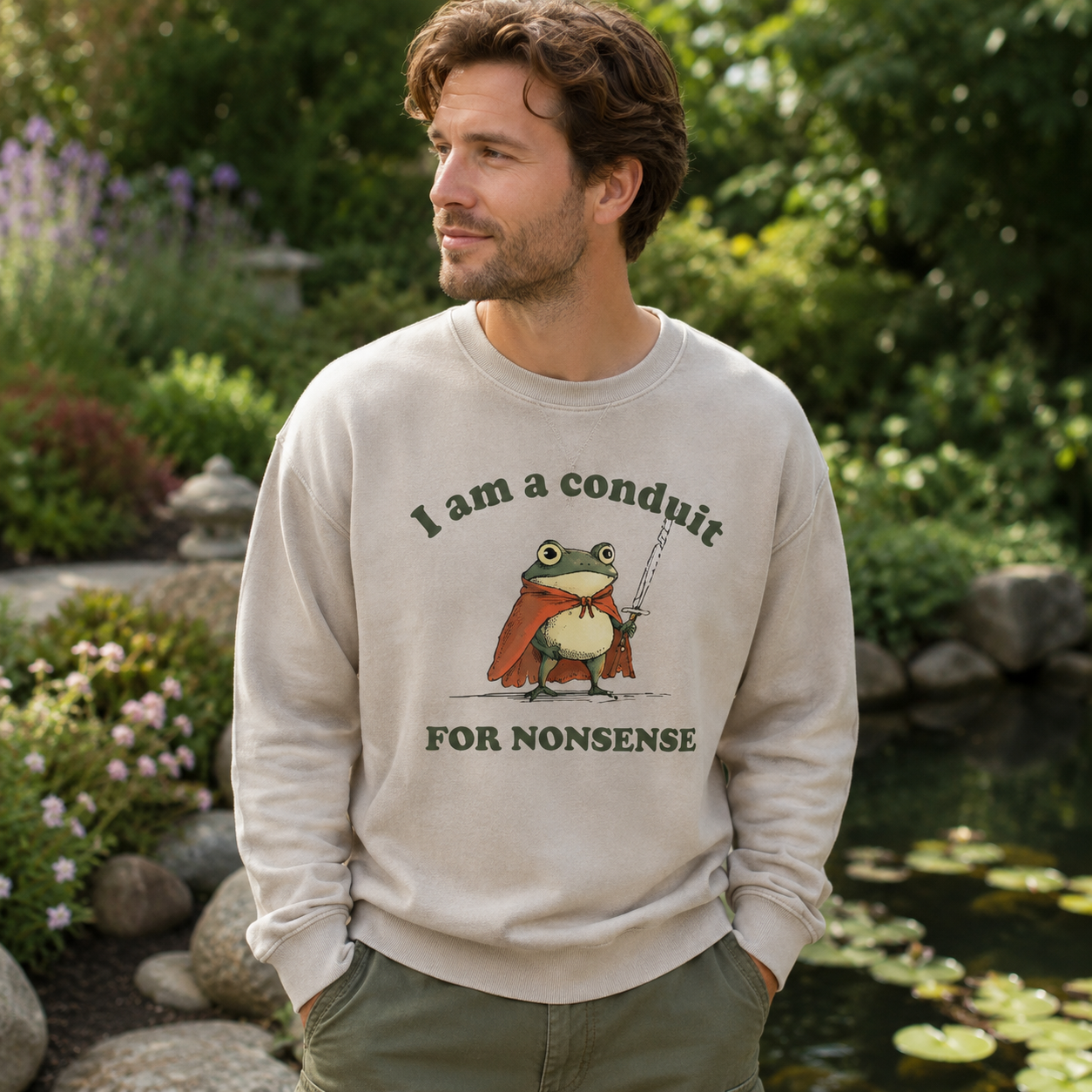 I Am A Conduit For Nonsense Washed Sweatshirts