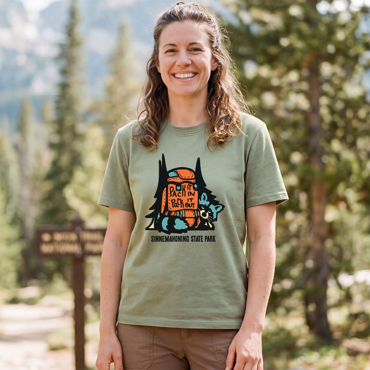 Raccoon in Pack Tee Cotton Classic T-Shirt