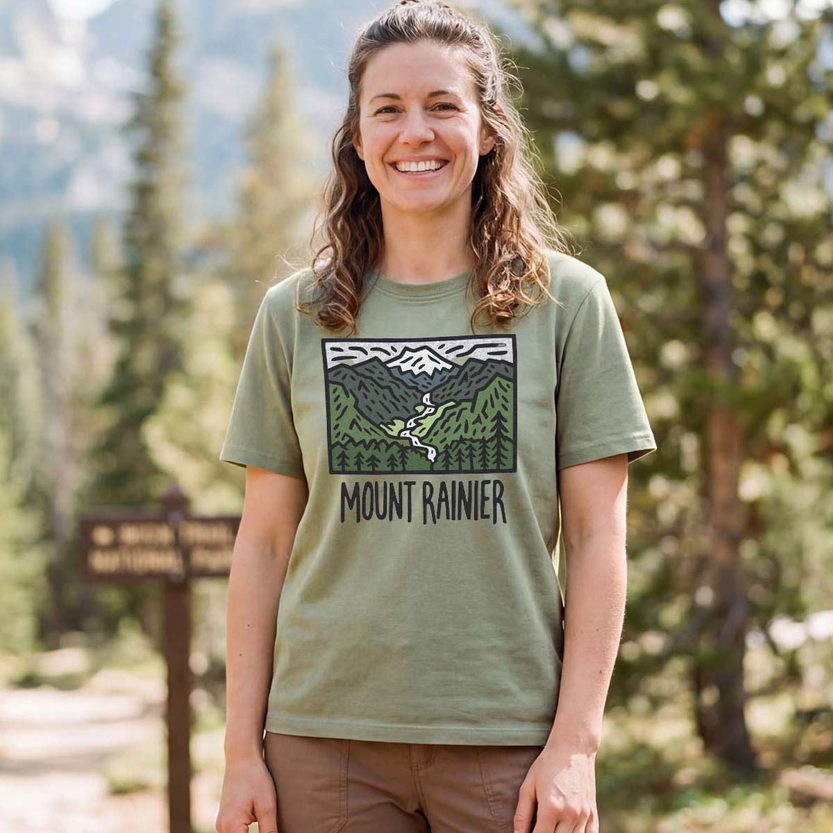 Mount Rainier National Park Tee Cotton Classic T-Shirt