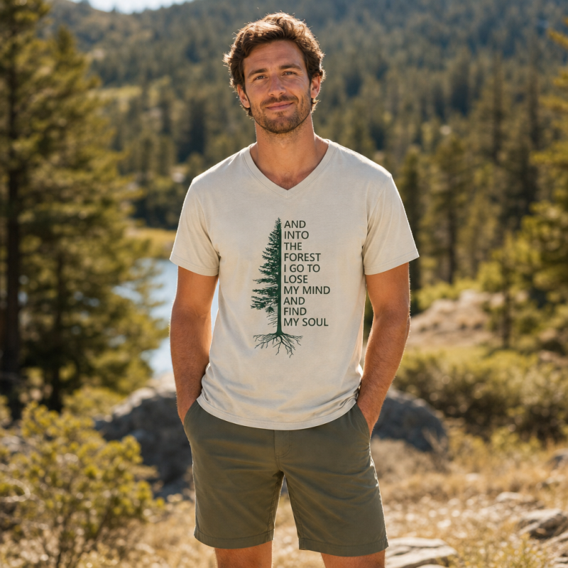Vintage Heron Wetland Bird Nature V-neck T-Shirt