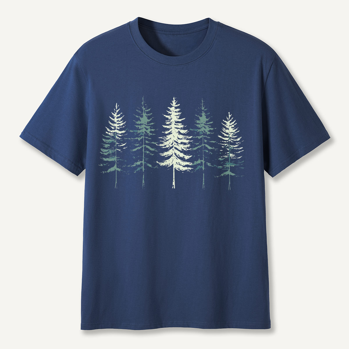 Minimal Pine Forest Silhouette T-Shirt