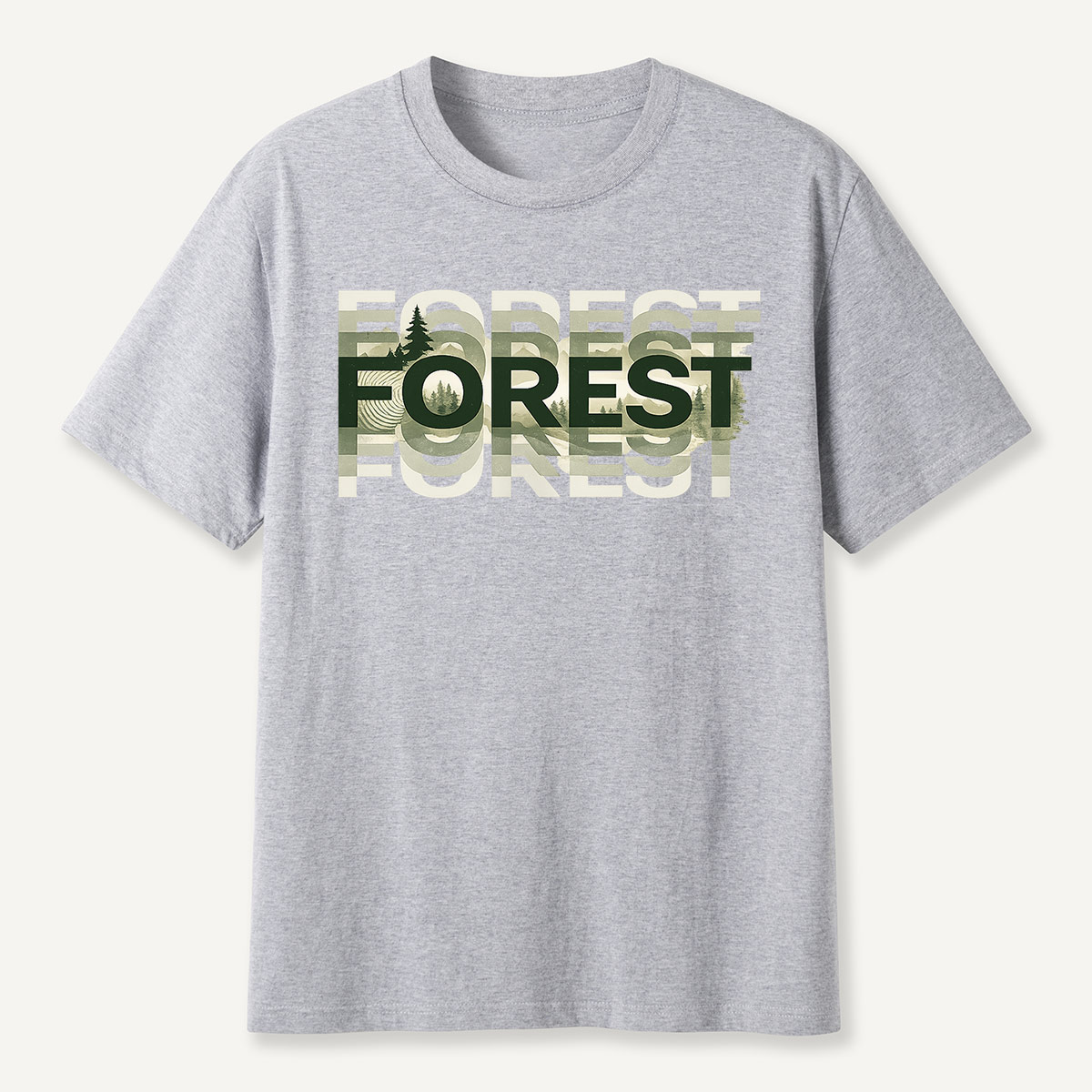 Forest Reflection Typographic T-Shirt