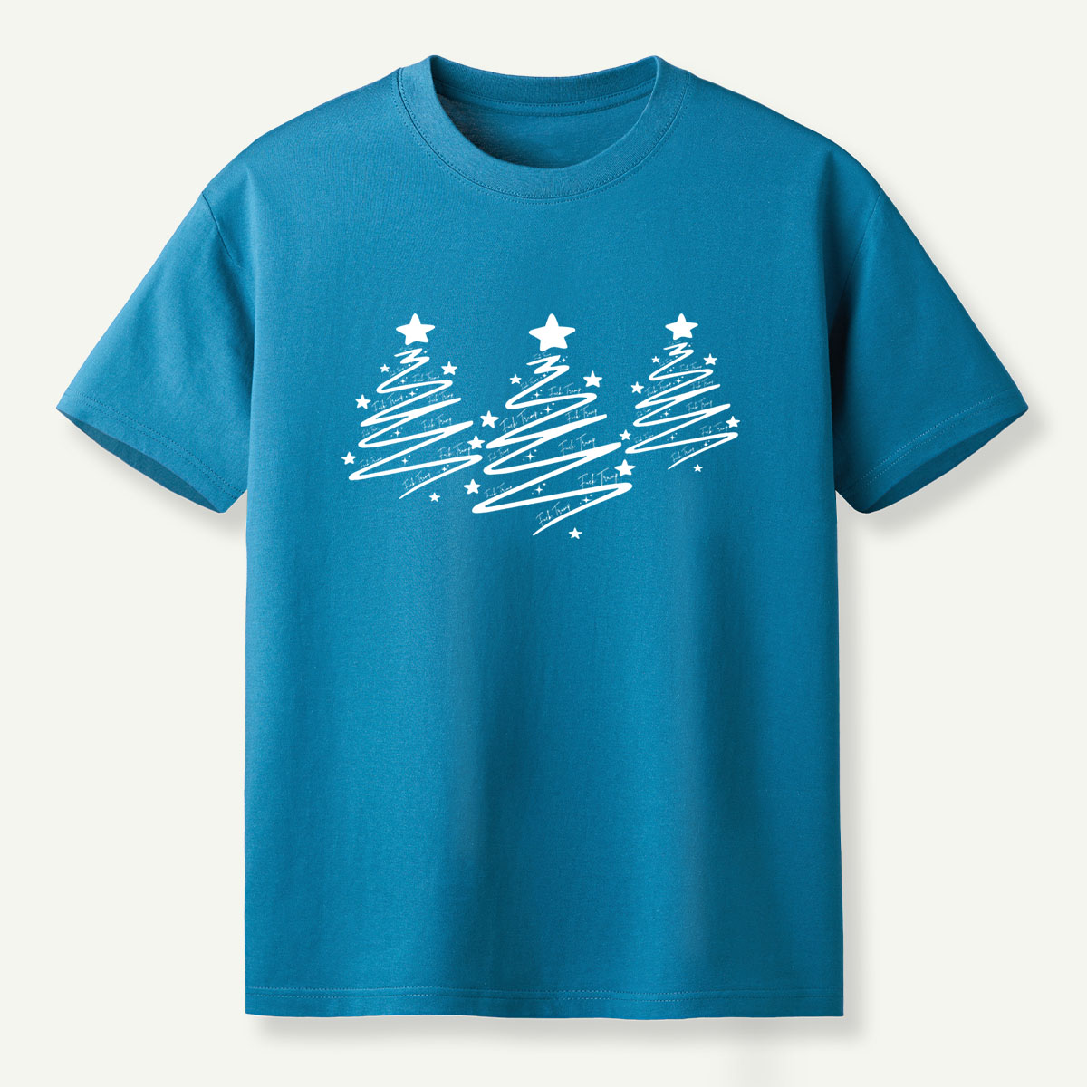 Scribble Star Christmas Tree Art T-Shirt