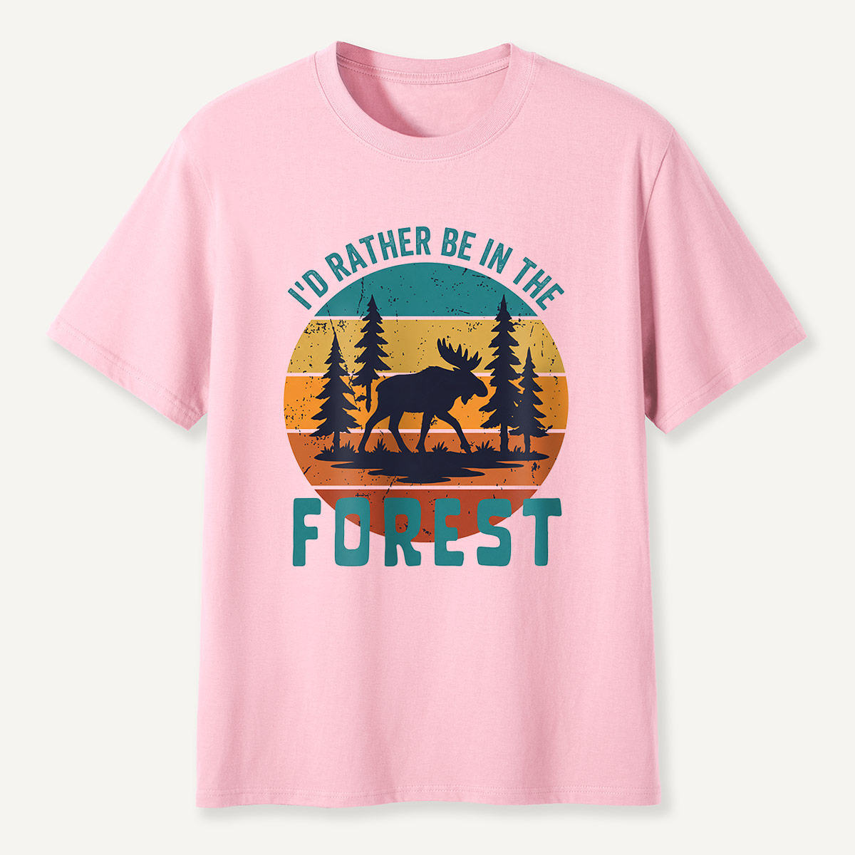 I’d Rather Be in the Forest Moose Sunset T-Shirt