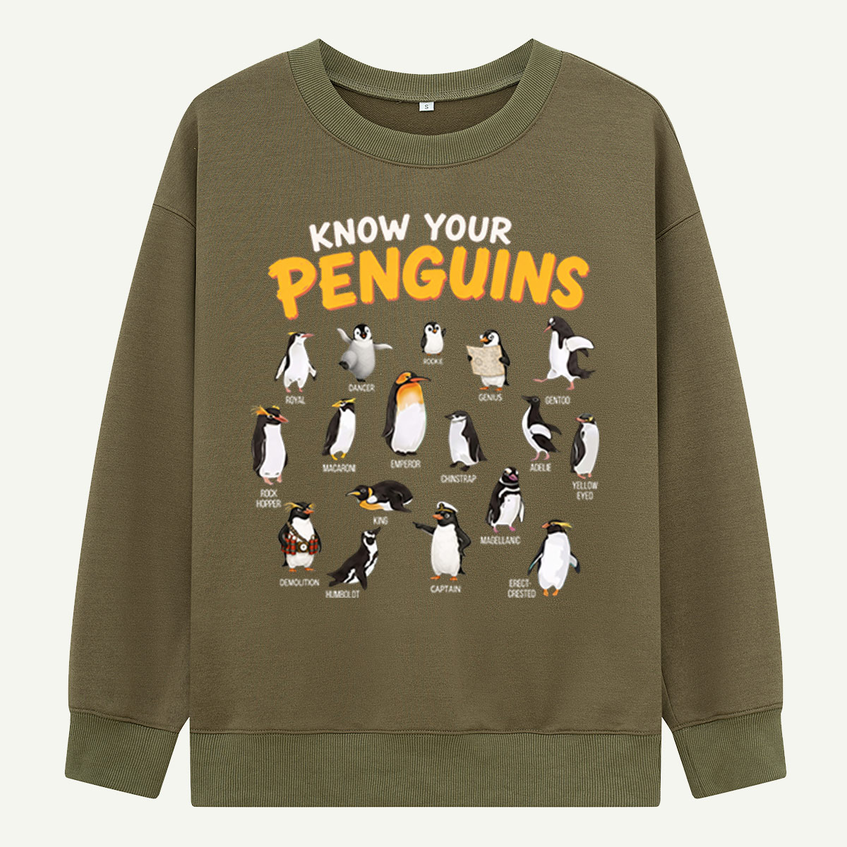 Know Your Penguins Penguin Species Sweatshirts