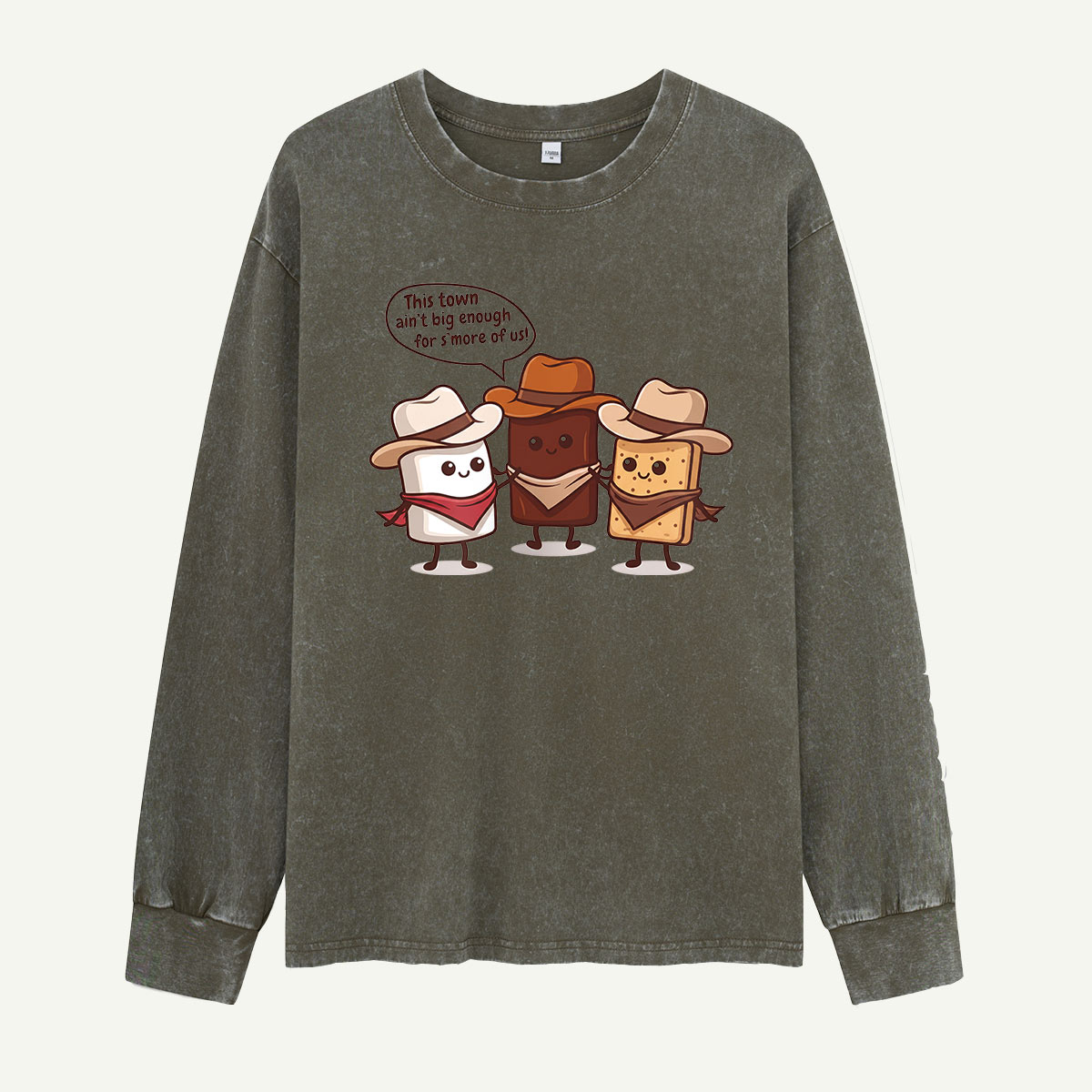 This Town Aint Big Enough For Smore Of Us Washed Long Sleeves