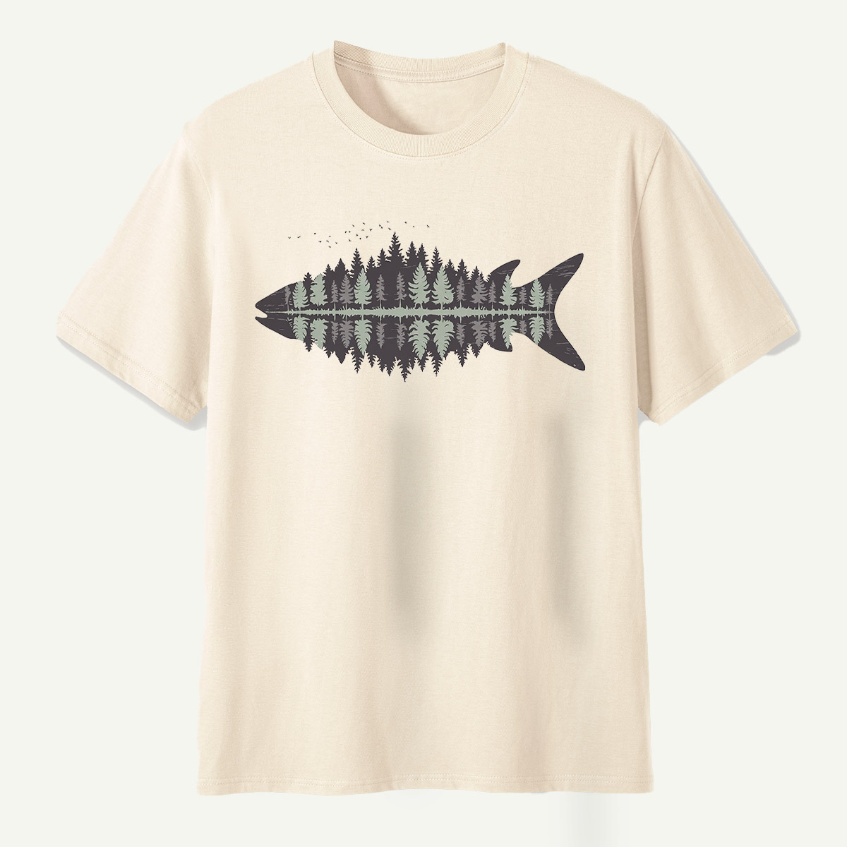 Fish Skeleton Minimalist Anatomy T-Shirt