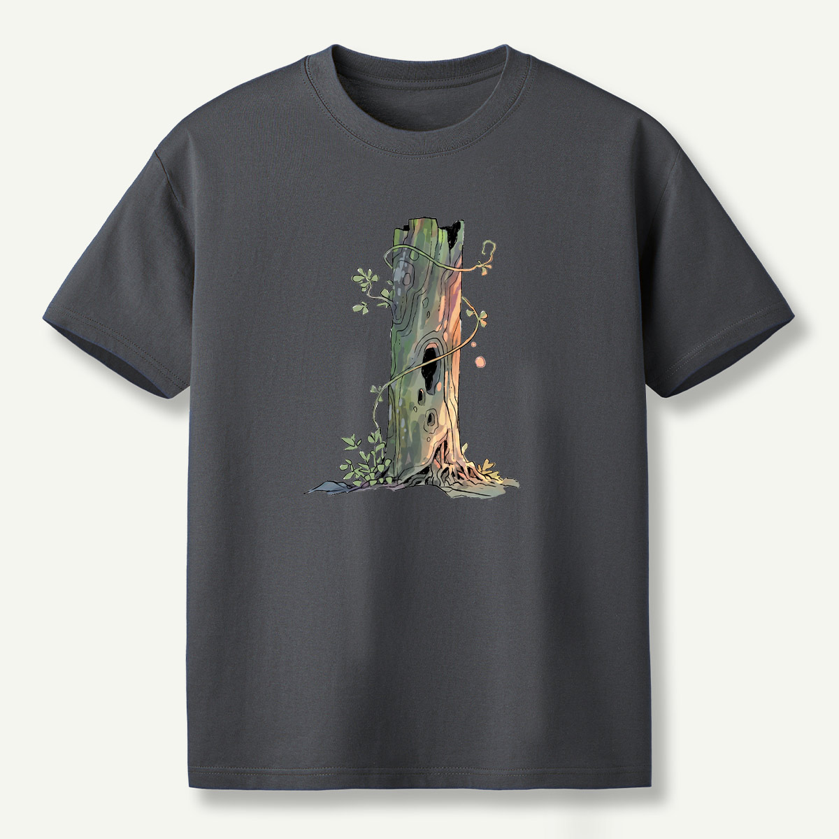 Mossy Hollow Tree Woodland Habitat T-Shirt