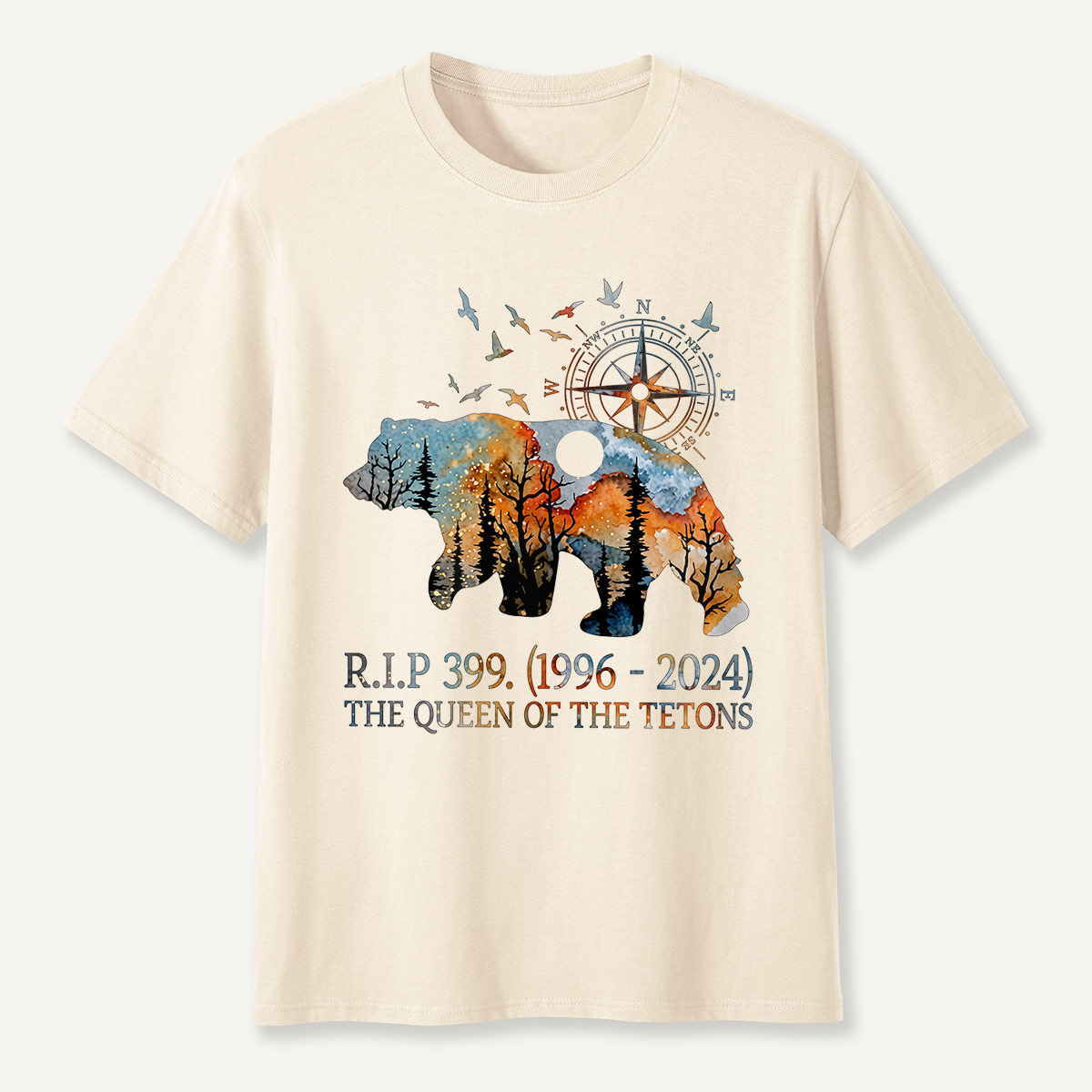 RIP 399 Queen of the Tetons Bear Memoria T-Shirt