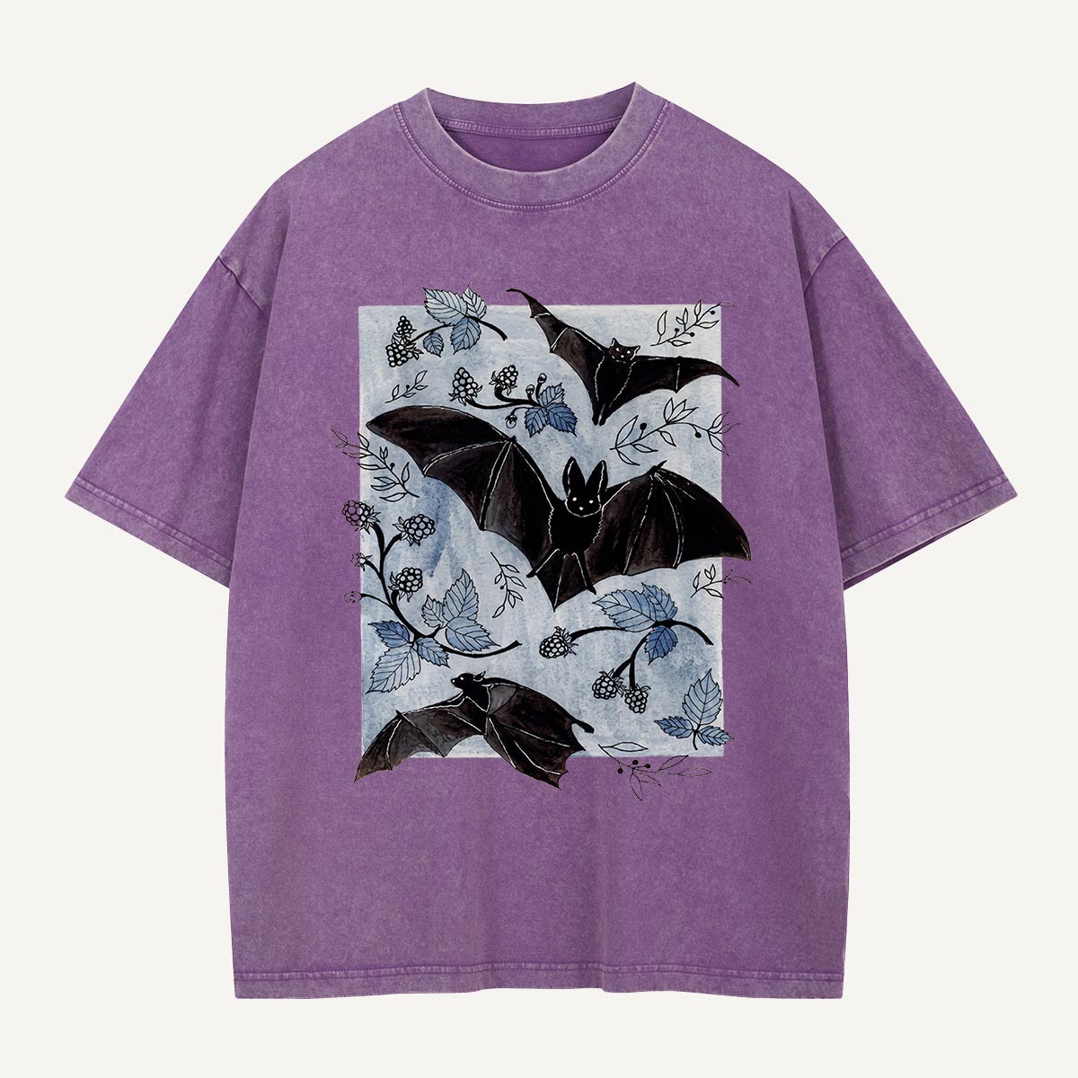 Bats in the Brambles Washed T-Shirt