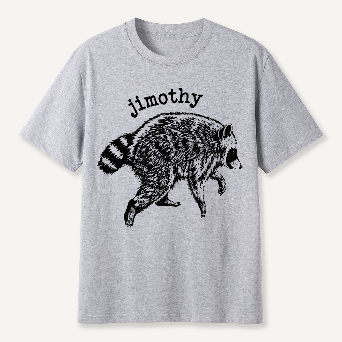 Jimothy Classic Black Line Raccoon T-Shirt