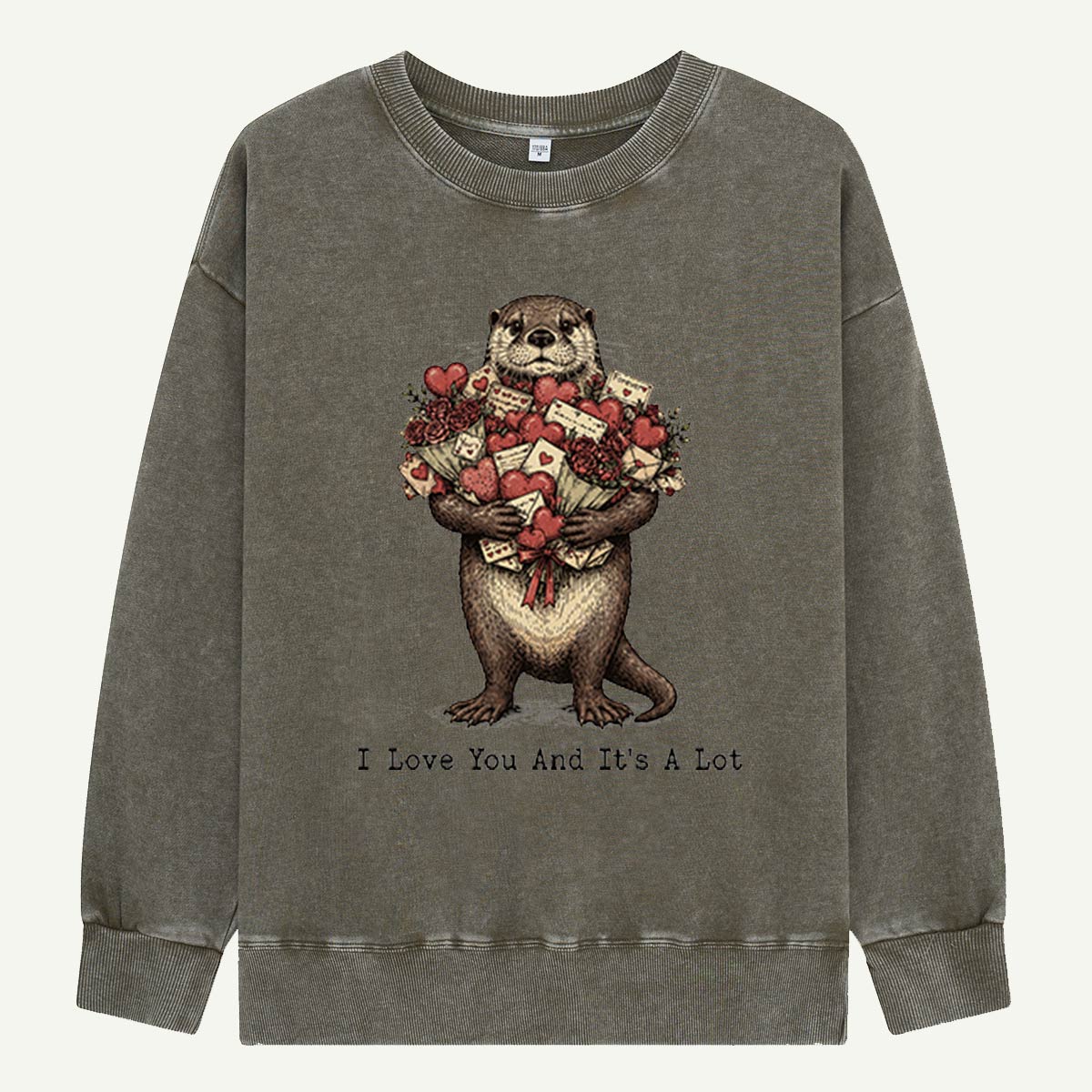 Otterly a Lot of Love Washed Sweatshirts