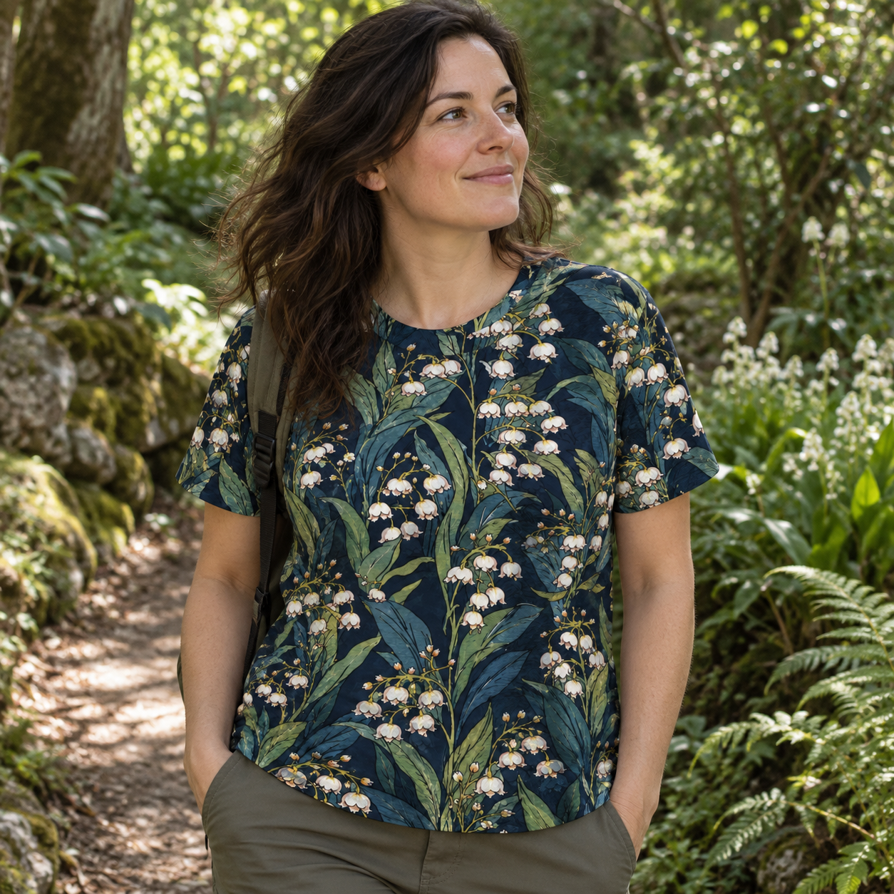 Moonlit Lily Of The Valley Premium Pure Cotton Tee