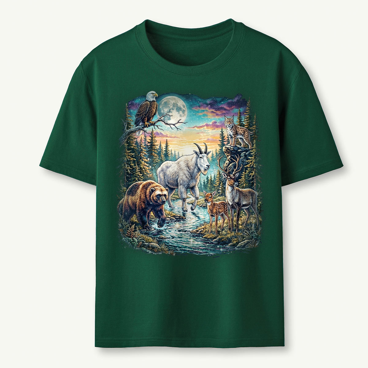 Vintage Moon Wildlife T‑Shirt